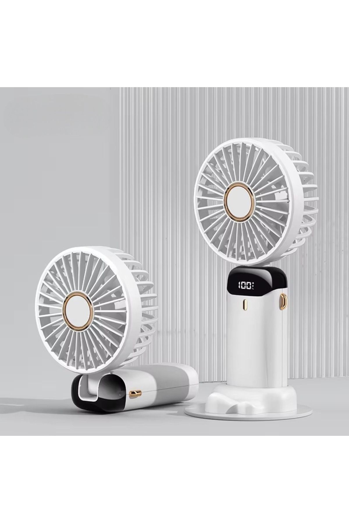 Nextron Şarjlı Masa El Boyun Ve Seyahat Vantilatörü Taşınabilir A+Kalite Yüksek Şarj Kapasiteli Mini Fan