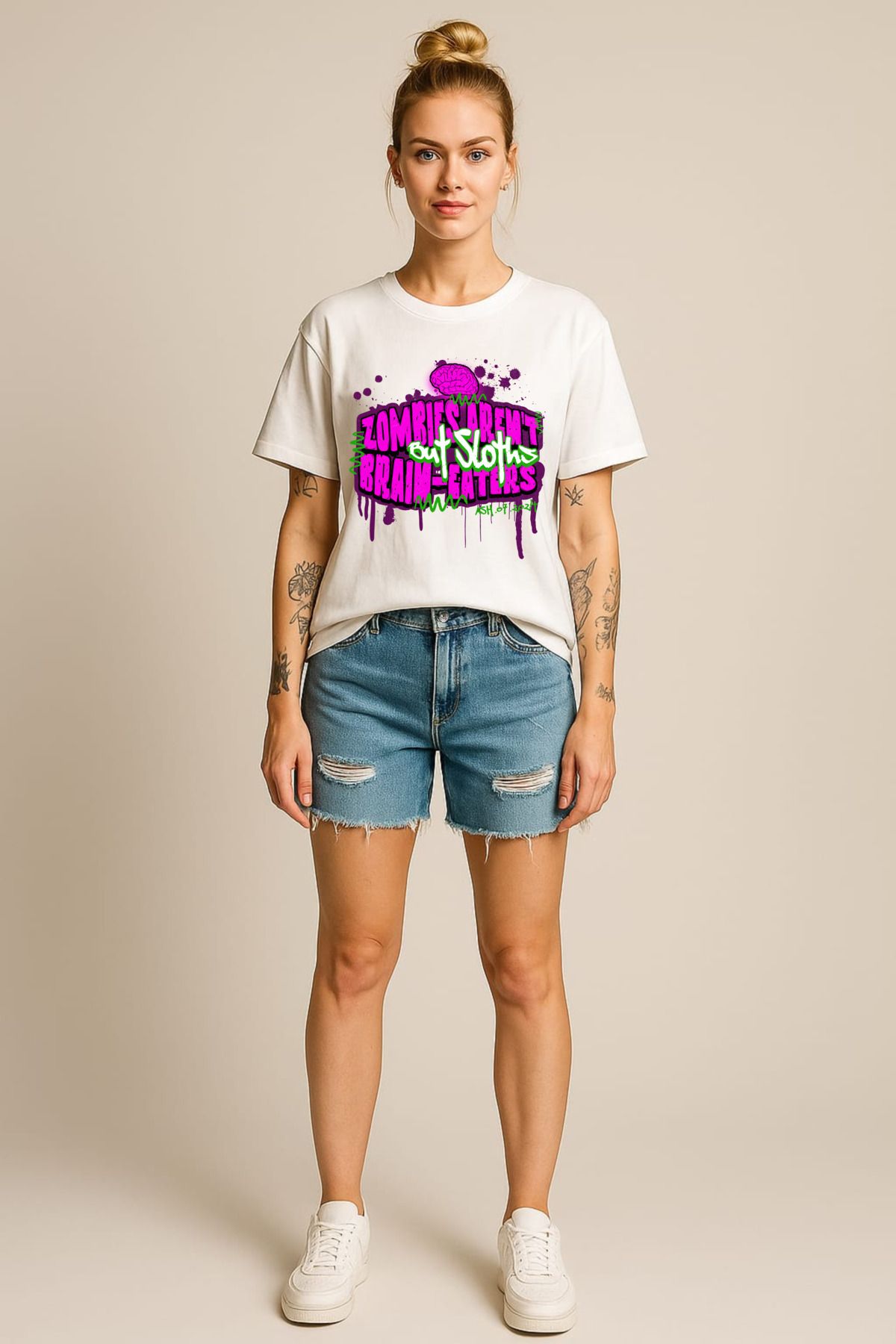 MAYK STREETWEAR OVERSIZE TSHIRT - UNISEX ZOMBIES BASKILI TSHIRT