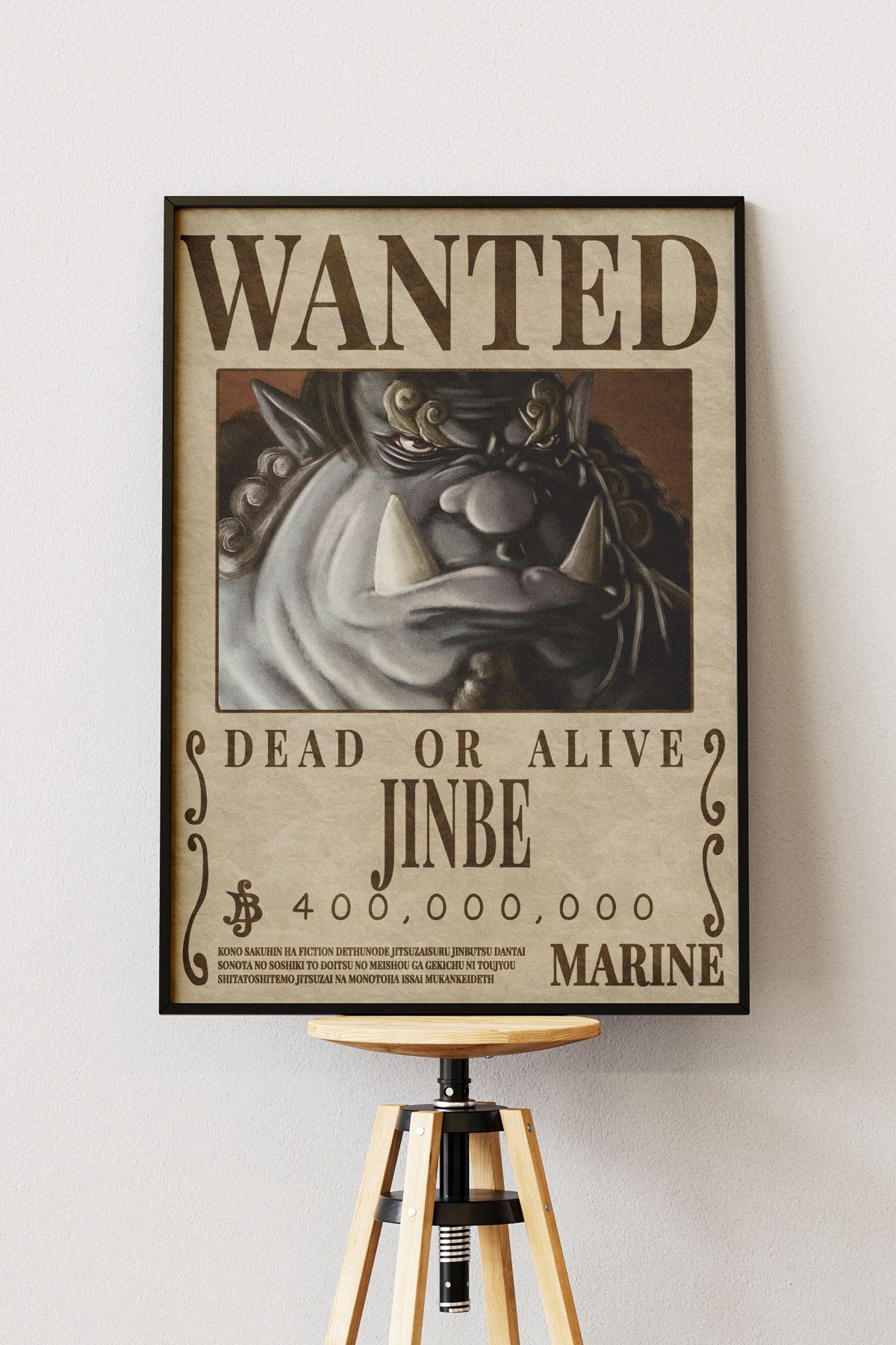Anime Marketi One Piece Wanted Tasarımlı Çerçevesiz Poster 33x48 Boyutunda