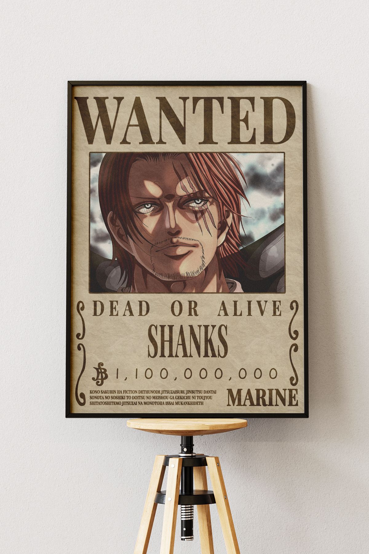 Anime Marketi One Piece Wanted Tasarımlı Çerçevesiz Poster 33x48 Boyutunda