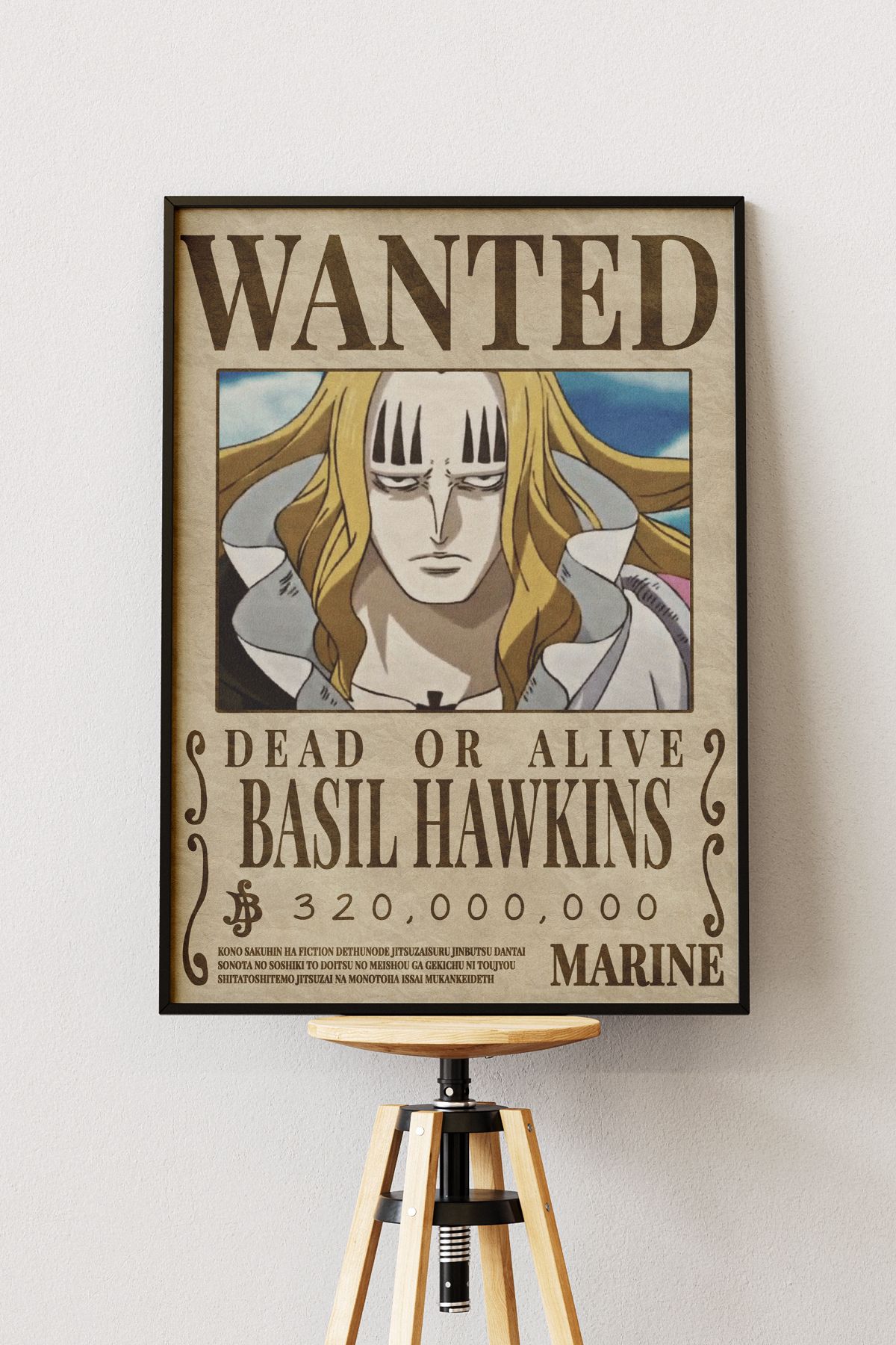 Anime Marketi One Piece Wanted Tasarımlı Çerçevesiz Poster 33x48 Boyutunda