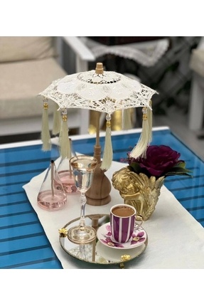 OEM Masaüstü Dantelli Dekoratif Sunum Bali Şemsiyesi