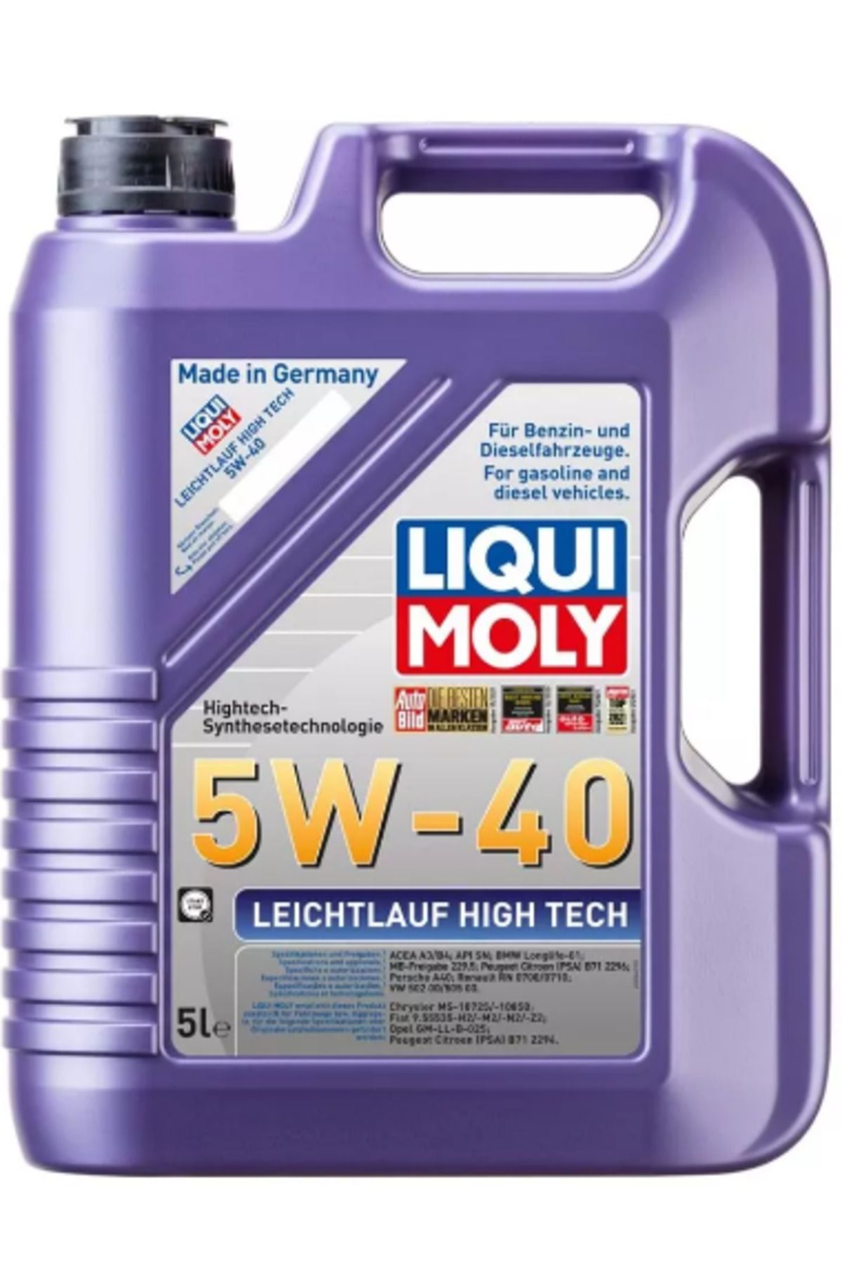Liqui Moly Leichtlauf High Tech 5W-40 Motor Yağı (5 Litre) Yeni Üretim Tarihli