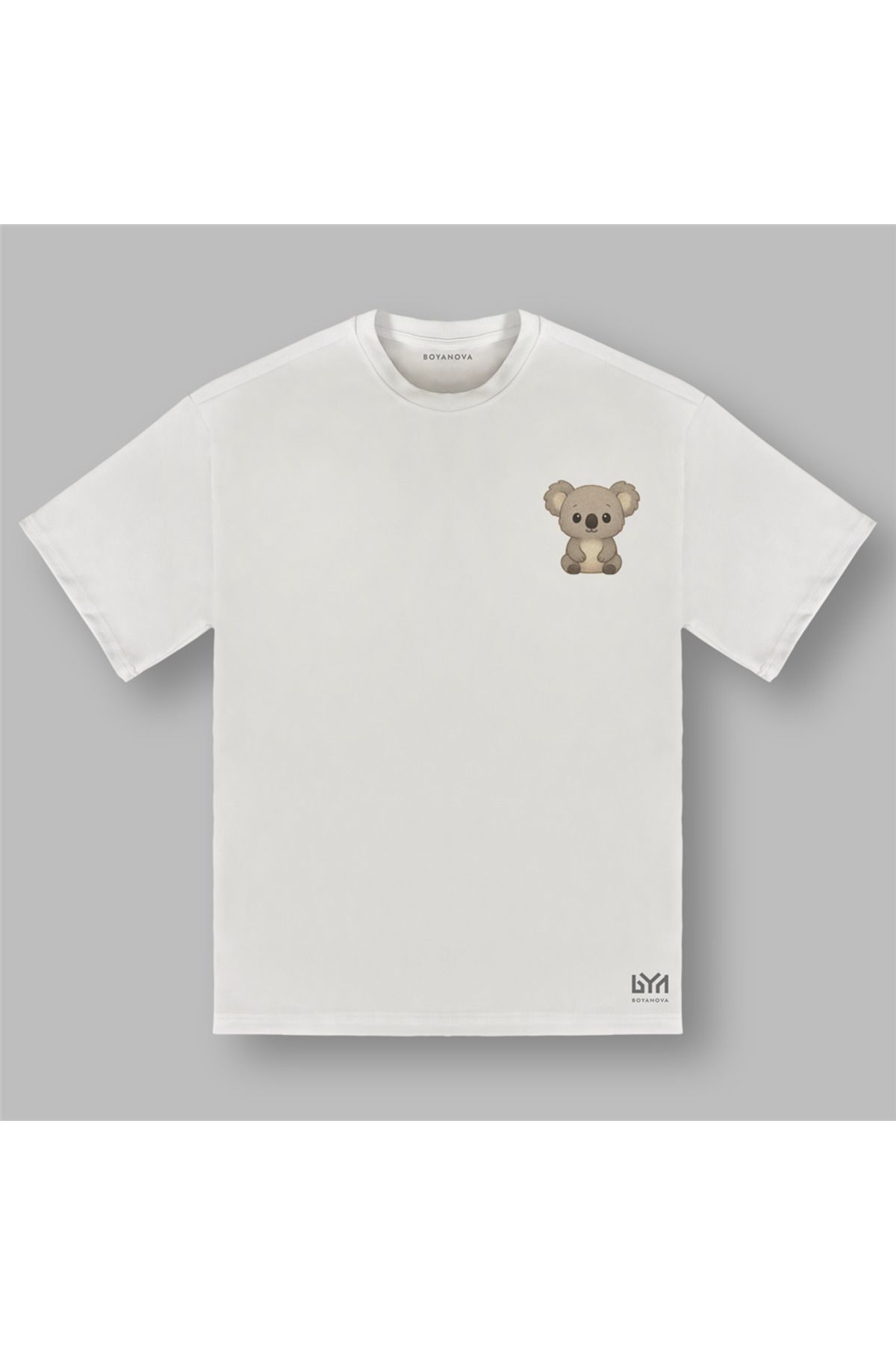 BOYANOVA Koala Figürlü Oversize Şeker Tişört