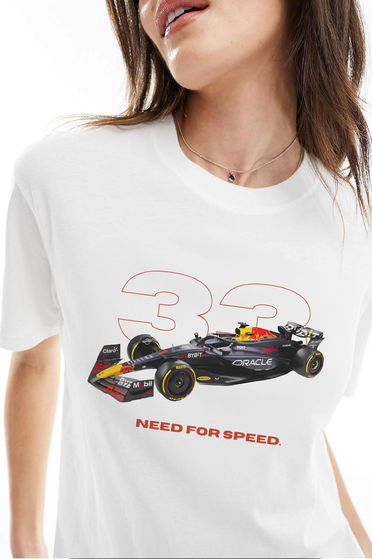 Tee&more. Unisex Regular Fit Formula 1 Verstappen Need For Speed Baskılı Premium T-shirt