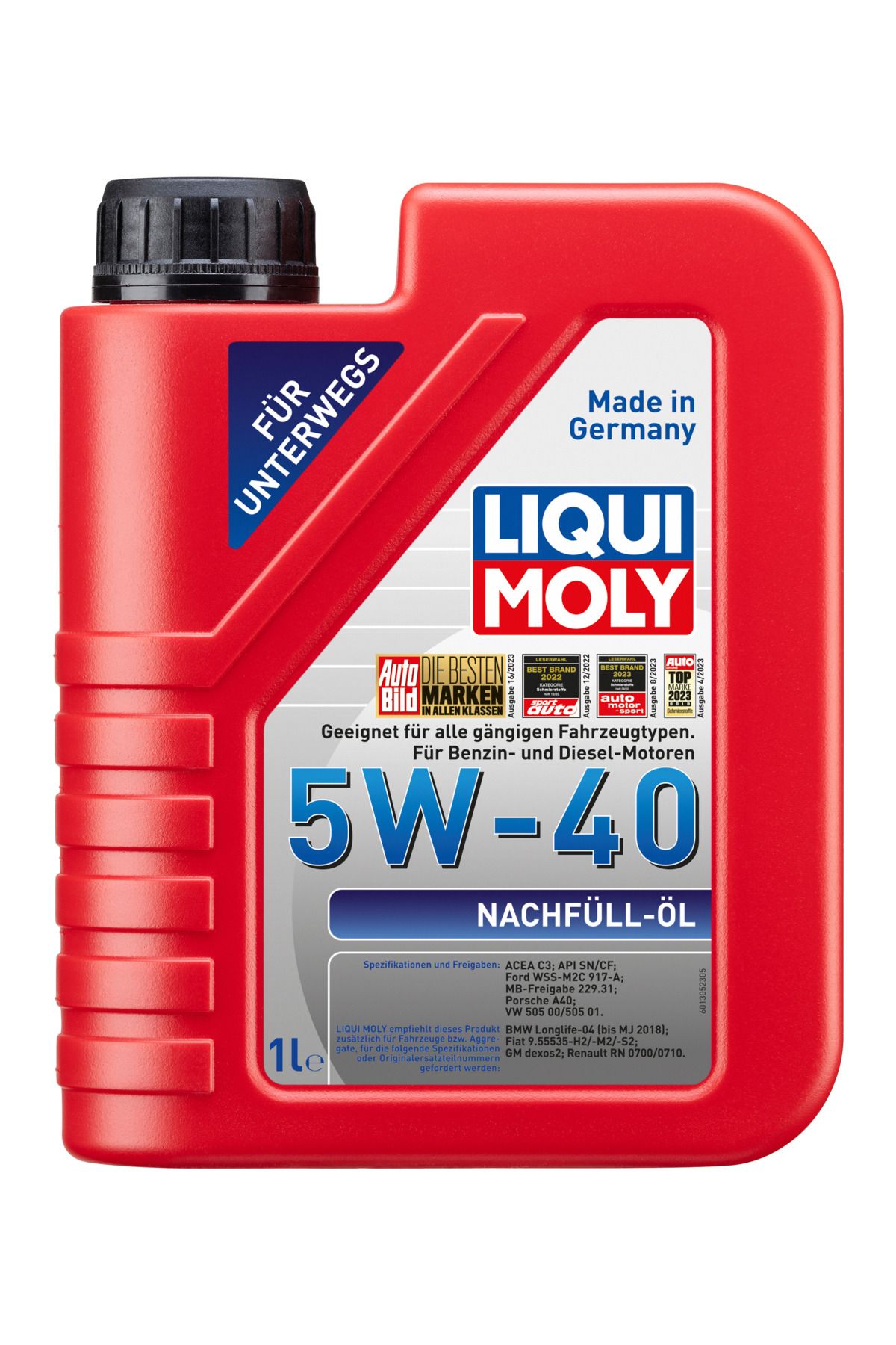 Liqui Moly Top-Up Oil 5W-40 | Dolum Yağı ( 1 Litre ) Yeni Üretim Tarihli
