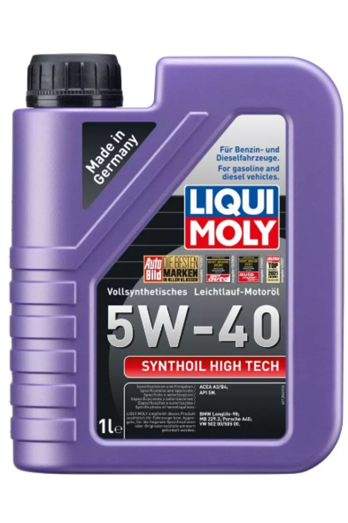 Liqui Moly Synthoil High Tech 5W-40 Motor Yağı (1 Litre) Yeni Üretim Tarihli