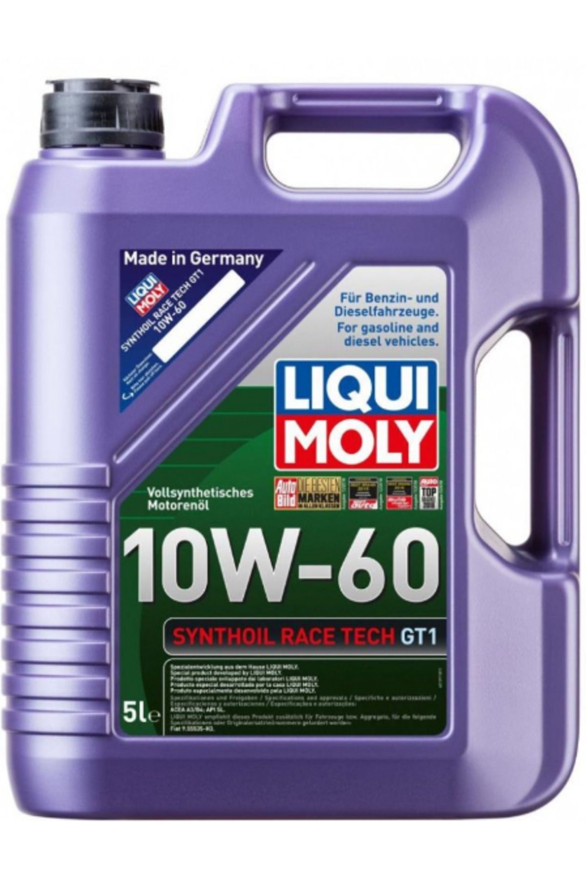 Liqui Moly Synthoil Race Tech GT1 10W-60 Motor Yağı (5 Litre) Yeni Üretim Tarihli