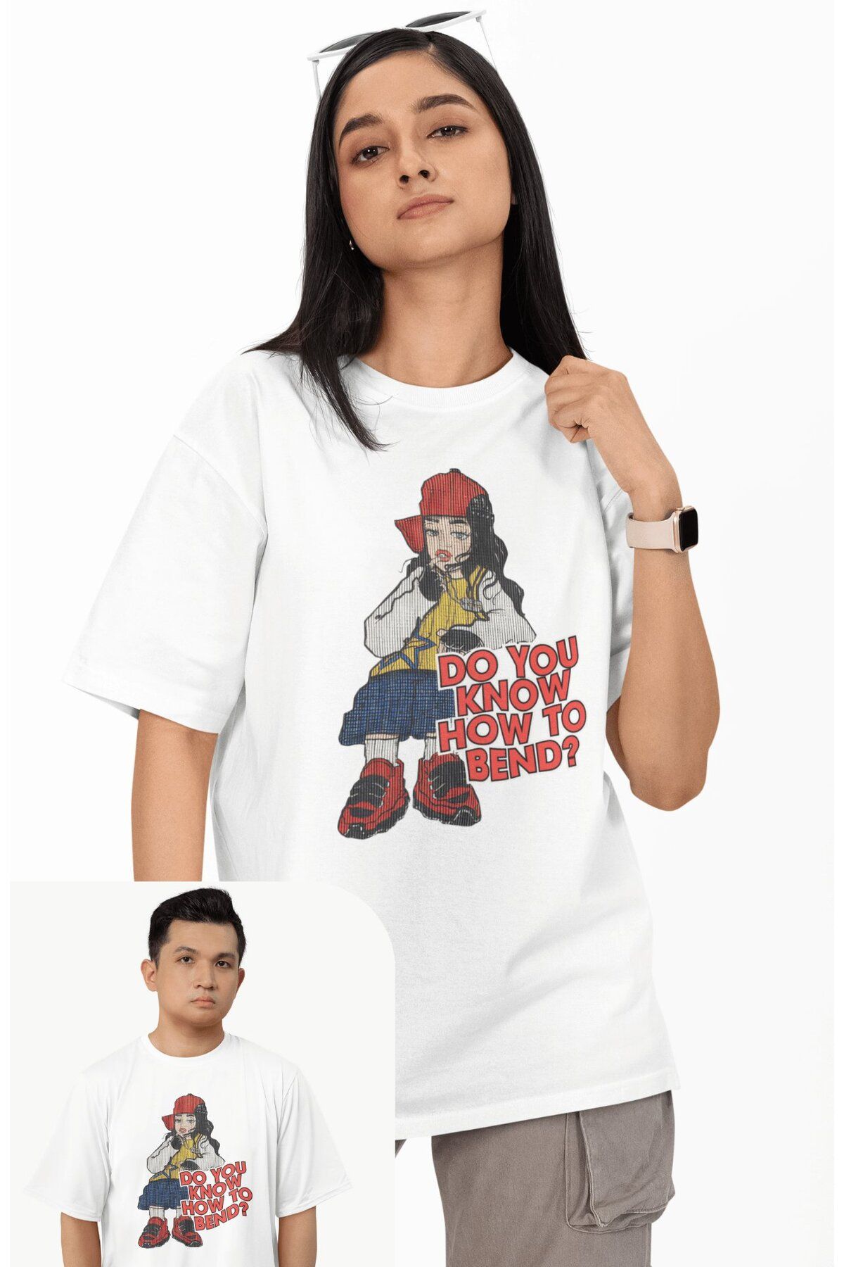 Fuddy Moda Unisex Do You Know How To Bend Yazılı Tişört, Oversize Billie Eilish Şarkı Baskılı T-shirt