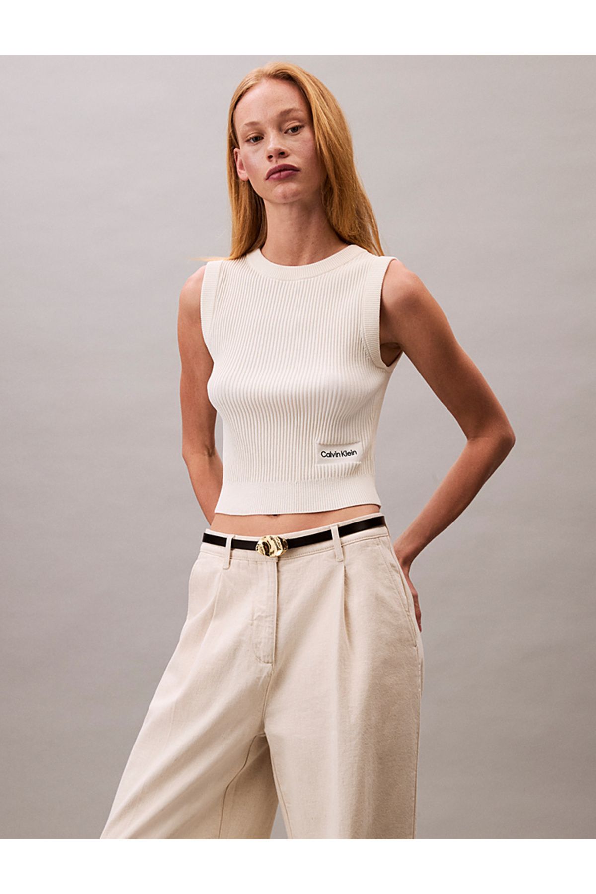 Calvin Klein Soft Ribbed Crew Neck Vest