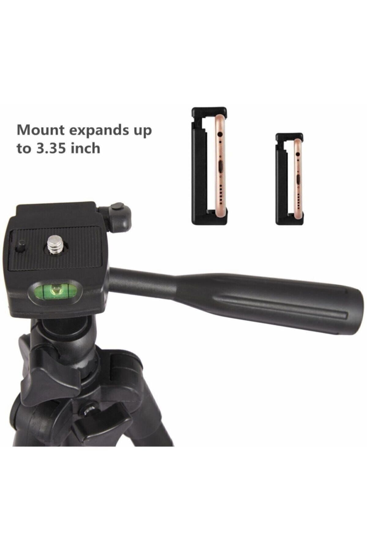 SOMIC Profesyonel Tripod Bluetooth Kumandalı Fotoğraf Video Çekimi 106 Cm Tripot Telefon Tutucu