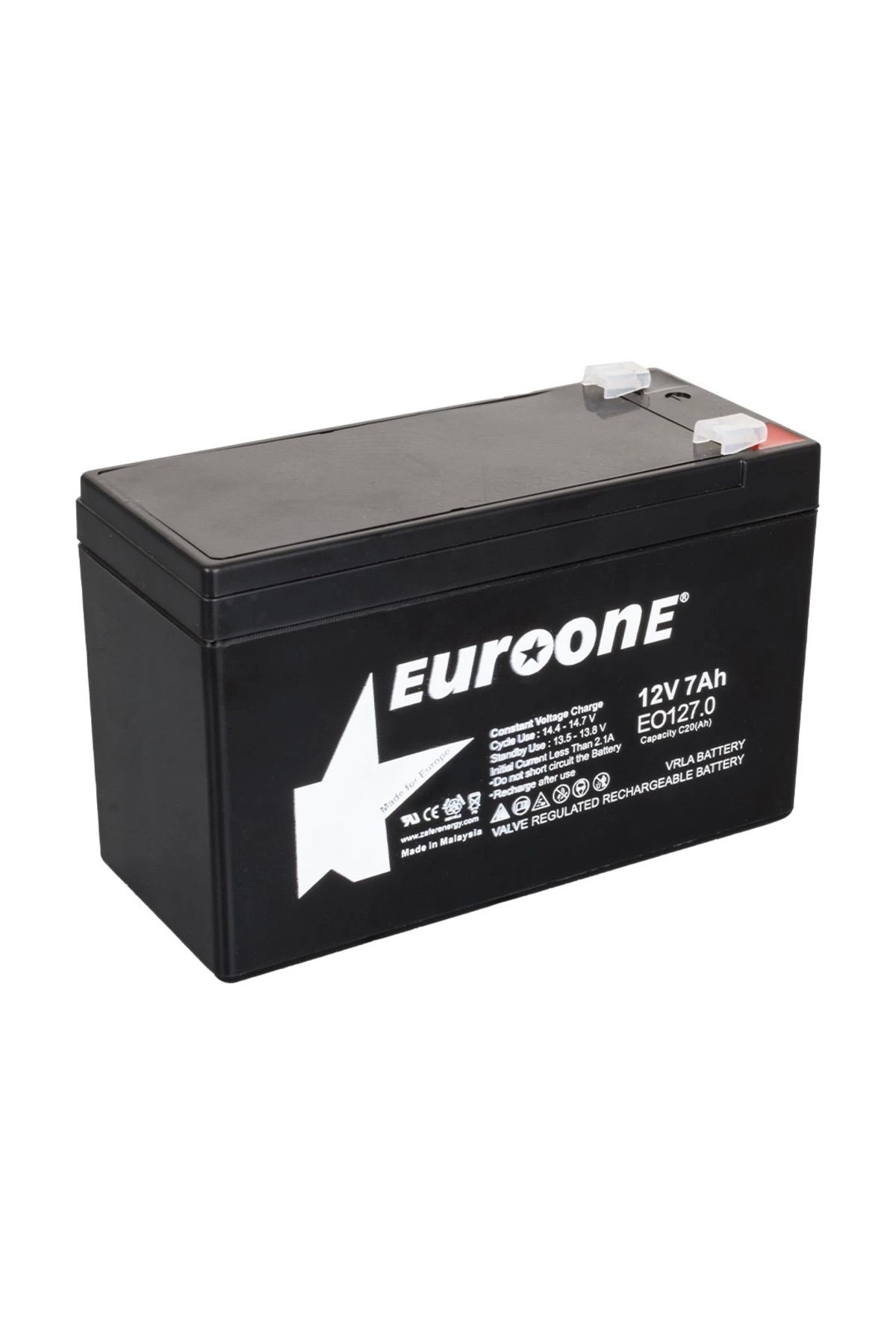 emosavm Euroone Eo127.0 12 Volt - 7 Amper Akü (150 X 65 X 90 Mm)