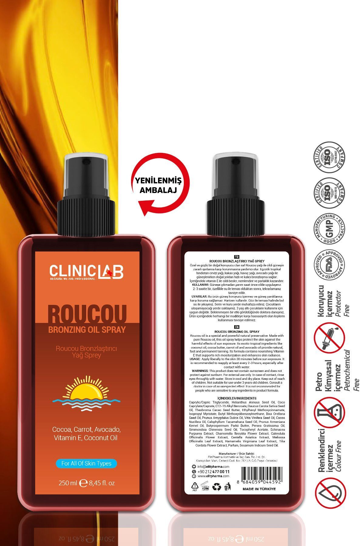 Roucou Bronzlaştırıcı Yağ Sprey 250 ml — 8684059044592 — تصویر 7 از 7
