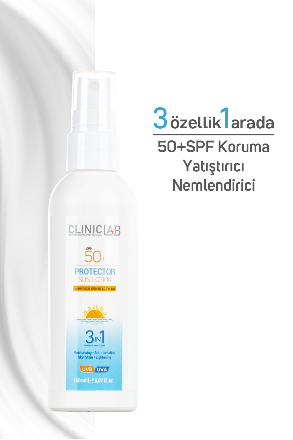 Güneş Losyonu 50 Spf 150 ml (Besleyici ve Nemlendirici) — 8683210319180 — تصویر 6 از 7