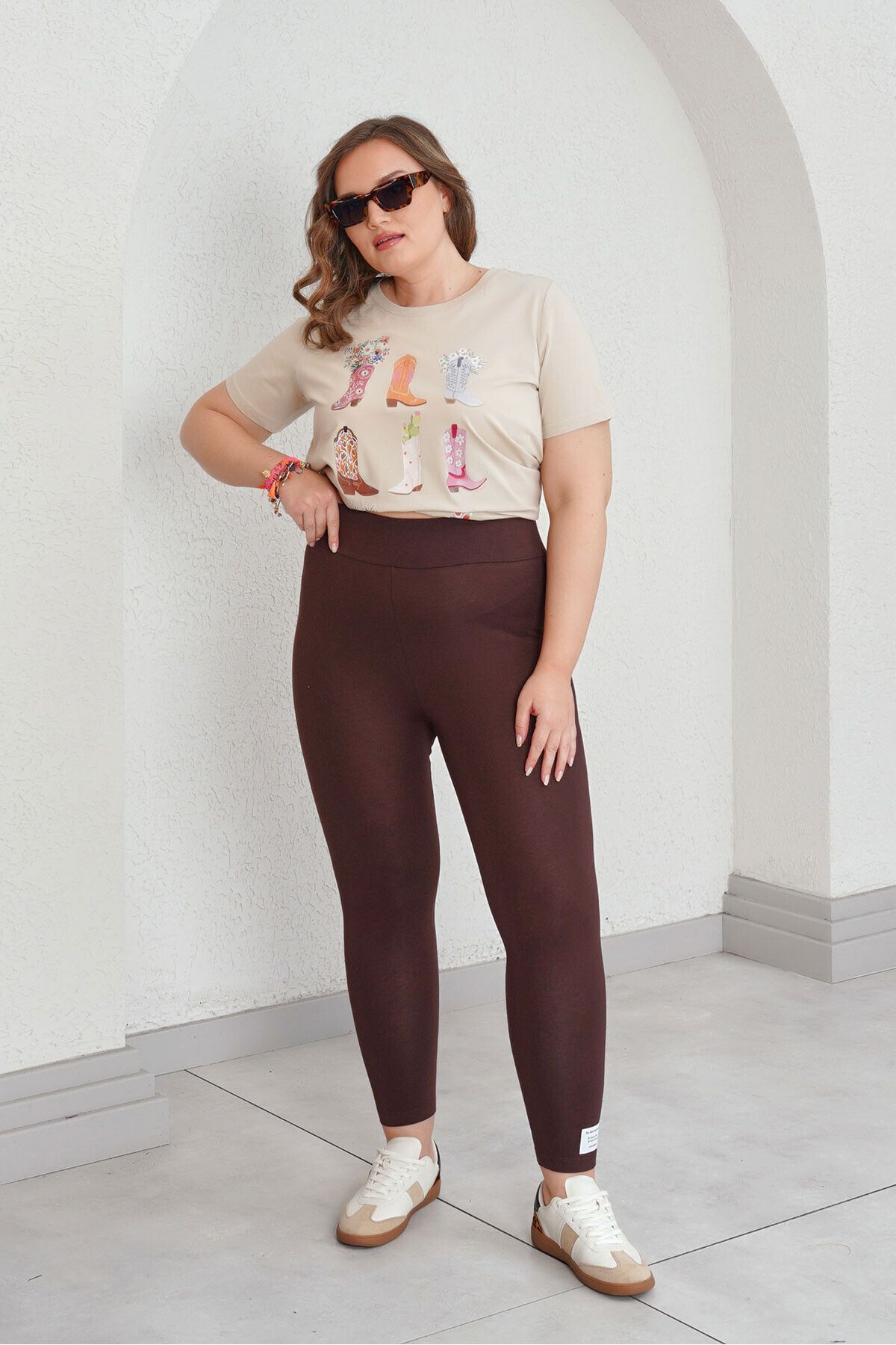 Büyük Moda ETİKET DETAYLI PENYE TOPARLAYICI TAYT