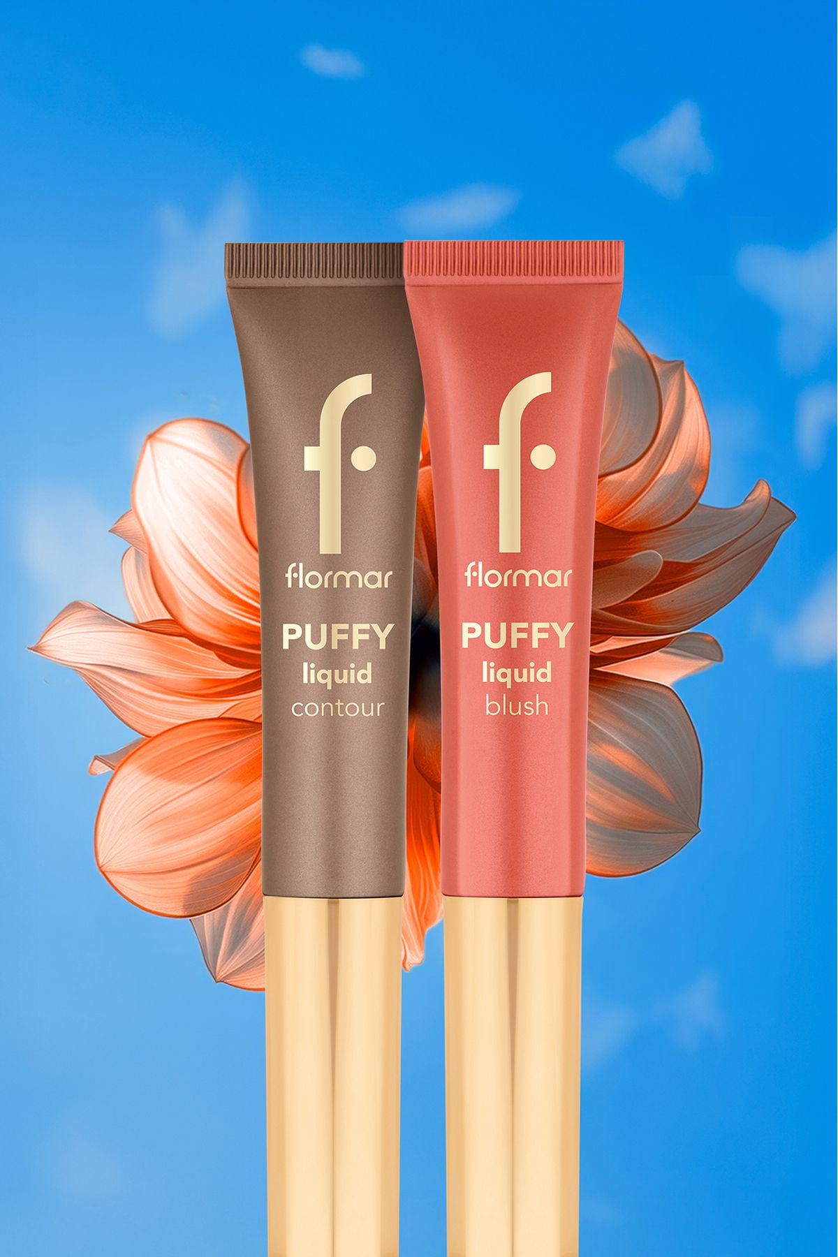 Flormar-Puffy Moisturizing Effect & Shiny Finish Liquid Blush with Sponge Applicator-002Peachy Glow-8682536093880 8