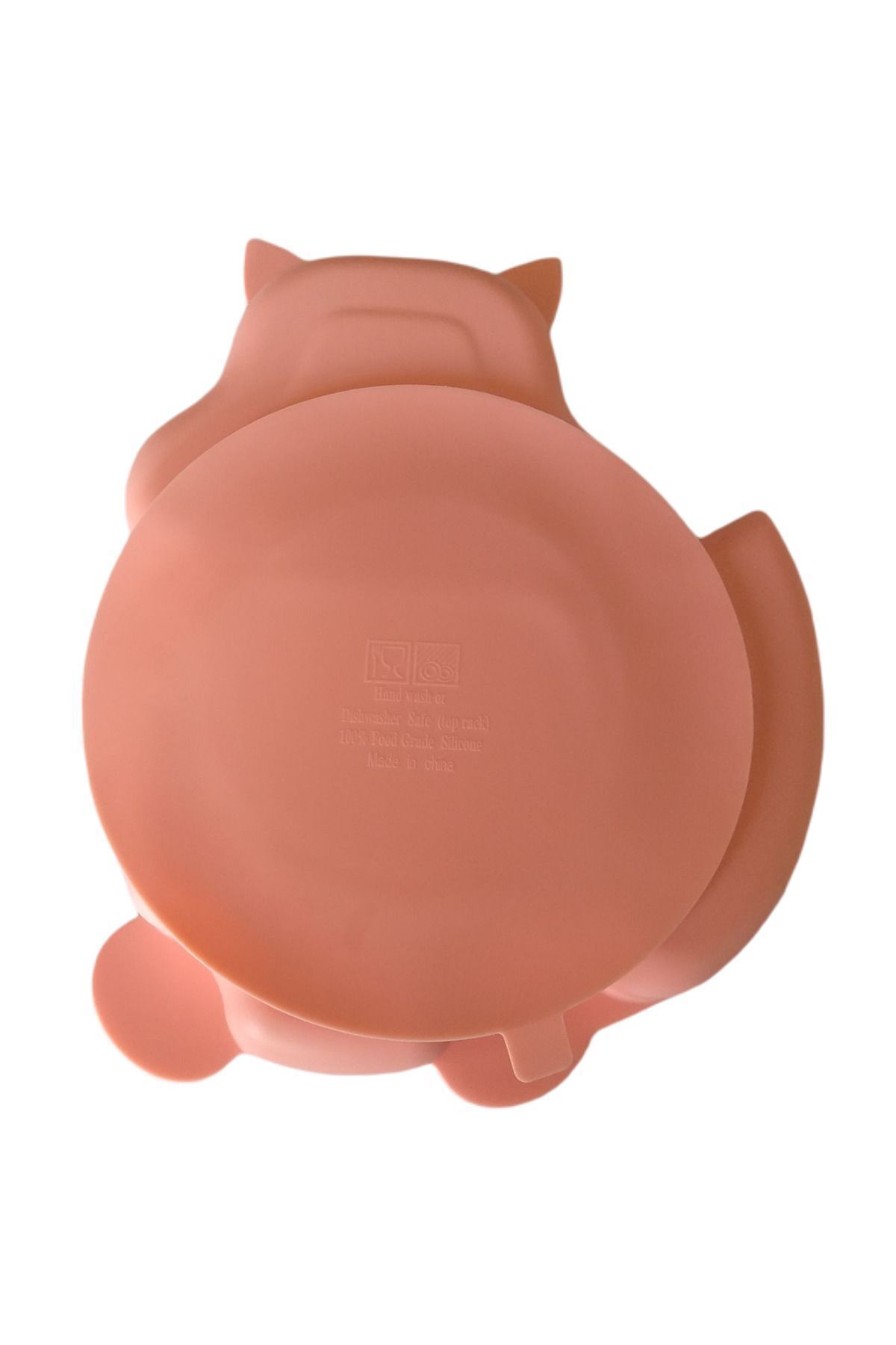 jojobebek Silikon Beslenme Seti Vakumlu Mama Tabağı Ve Kasesi, Önlük, Çatal Ve Kaşık, Bardak / Pembe fotoğrafı 3 (önizleme)