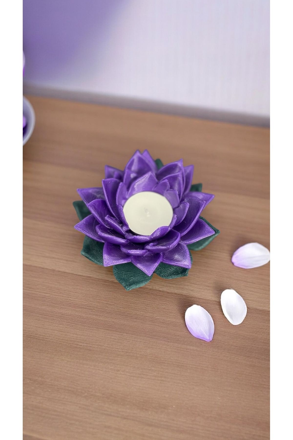 BKShape Flora Shine Lotus Çiçeği Mumluk