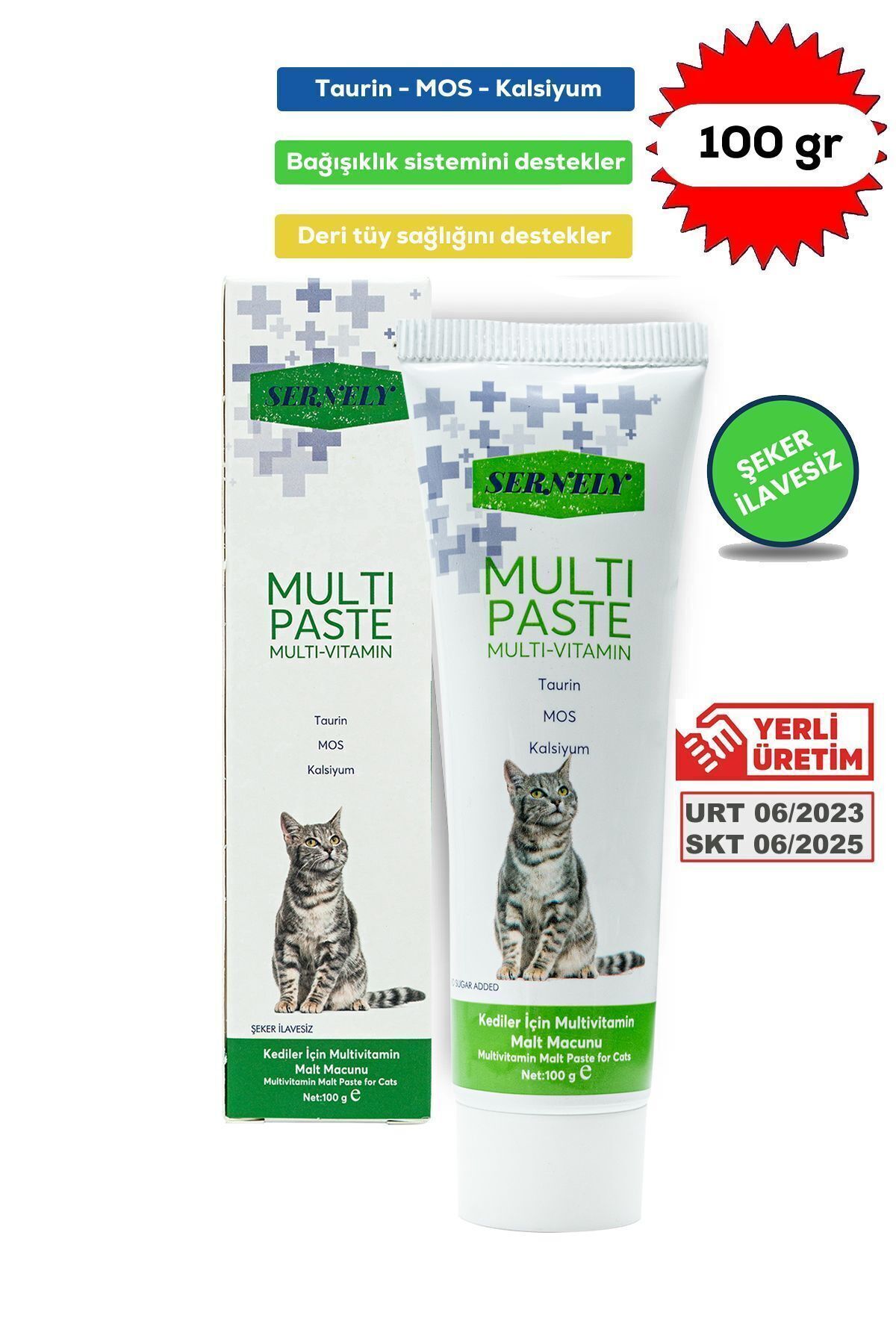 3 Adet Multi-paste 100gr ( Kediler İçin Multivitamin Malt Macunu )