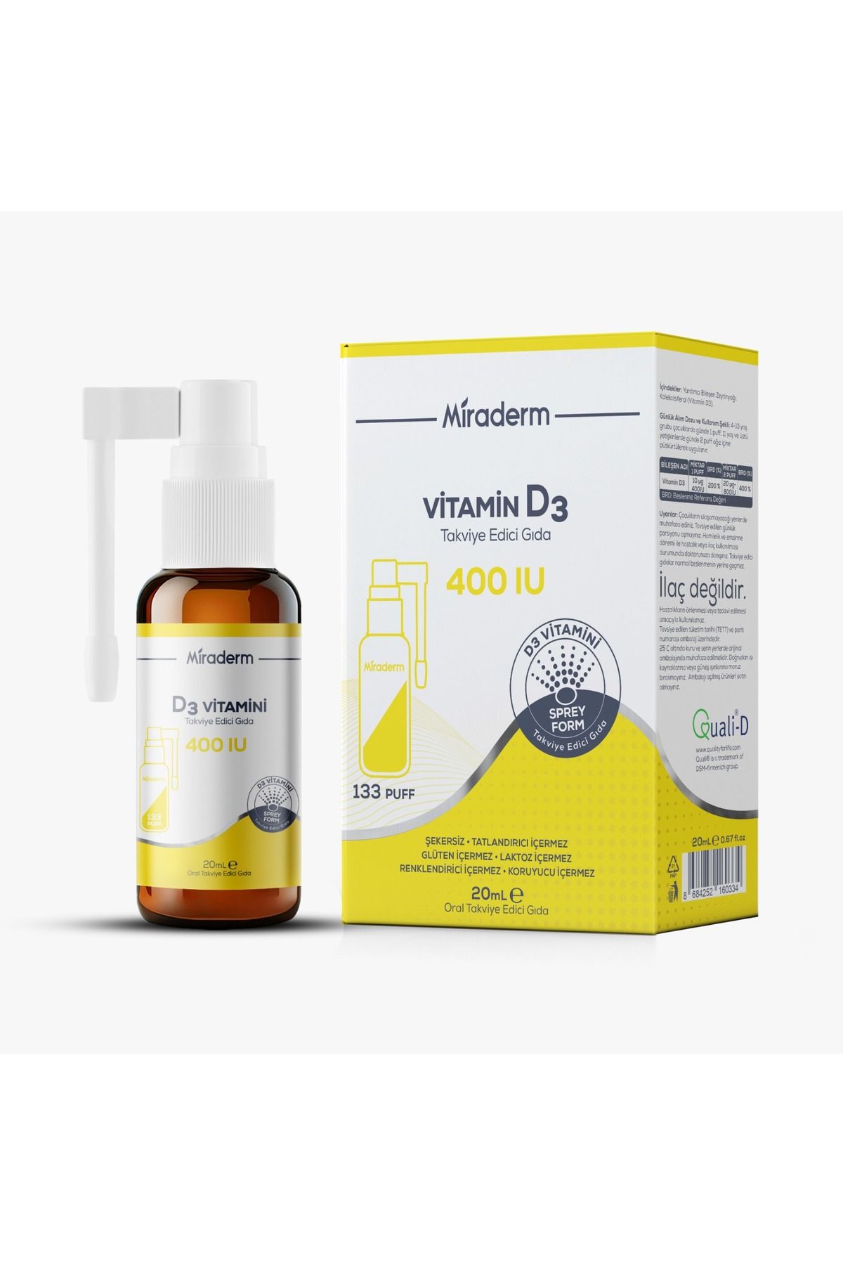 Miraderm D3-400 IU 20 ML SPREY