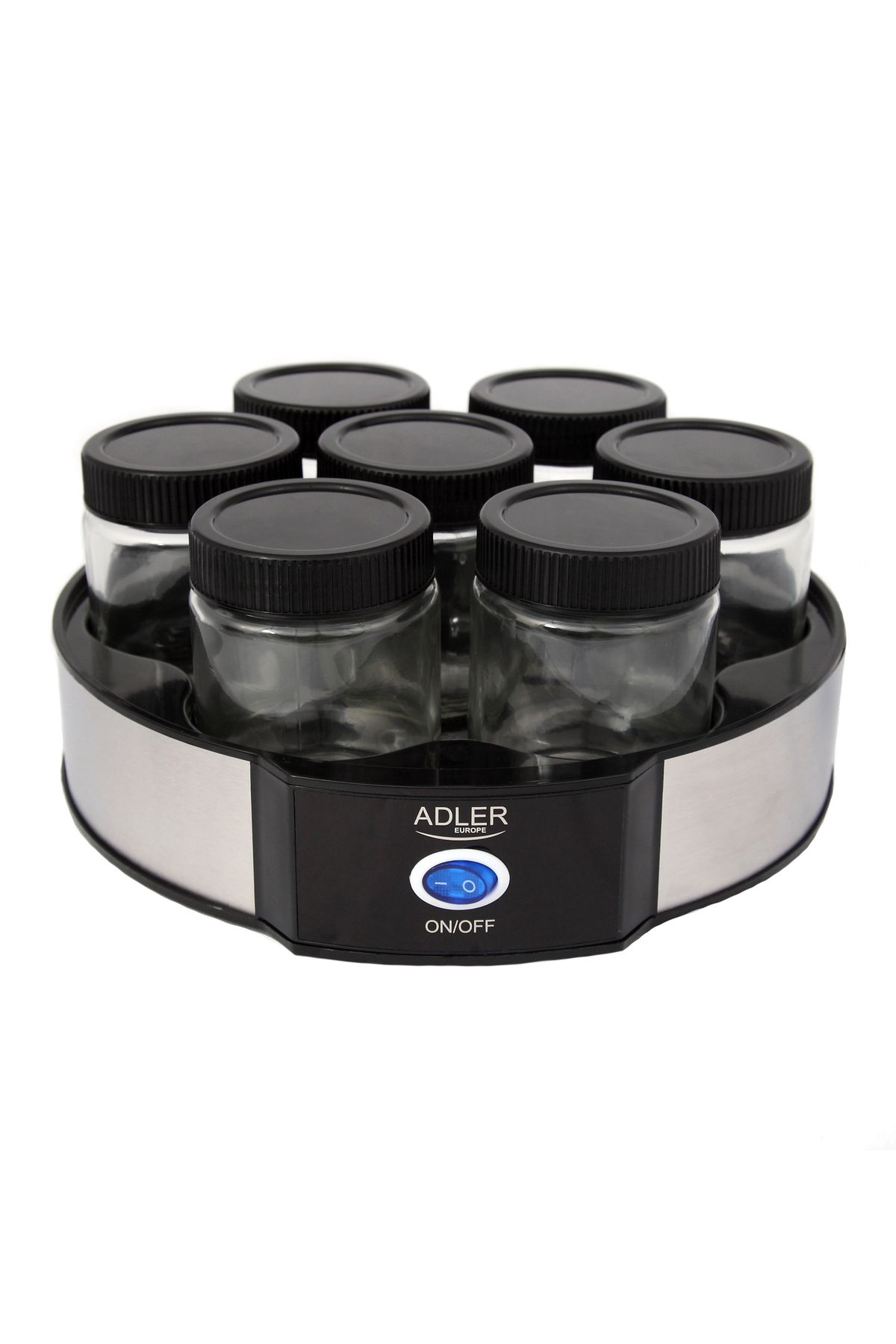 adler-Aparat pentru preparat iaurt Adler AD4476, 7 compartimente pentru borcane, Negru/Argintiu 4