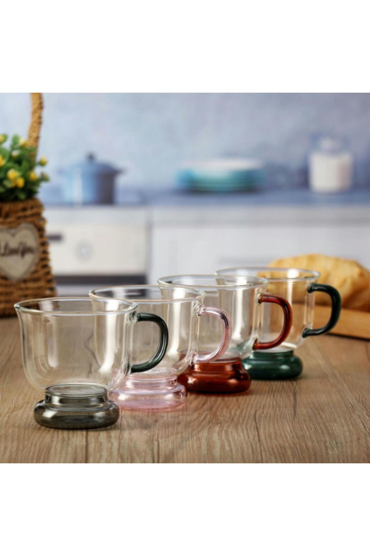 kuzenler store 250 ml Renkli Cam Bardak