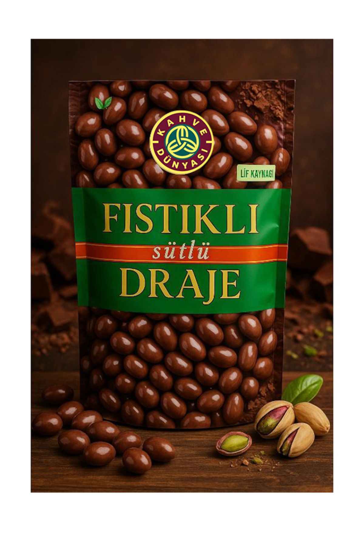 Kahve Dünyası Antep Fıstıklı Sütlü Draje 60 gr (2ADET)