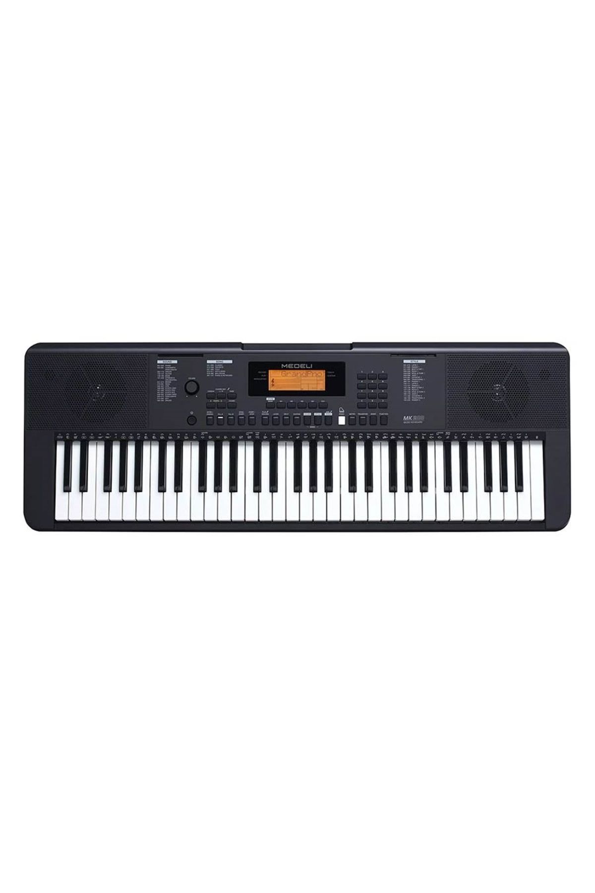 MEDELİ-Mk200 Portable Organ, 61 Dynamic Keys, 585 Tones, 202 Rhythms, Usb, Microphone Input 2