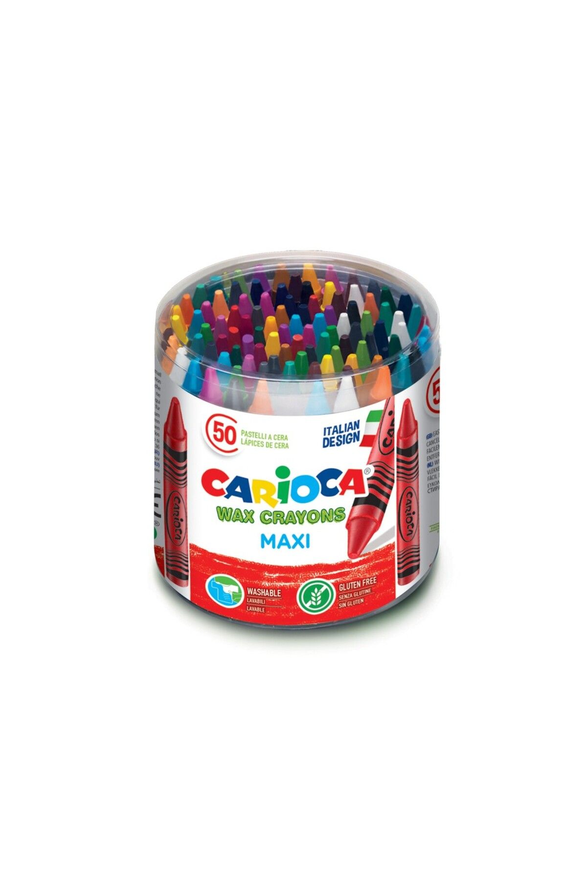 CARIOCA Wax Crayons Maxi 50'li Yıkanabilir Pastel Boya / 42388