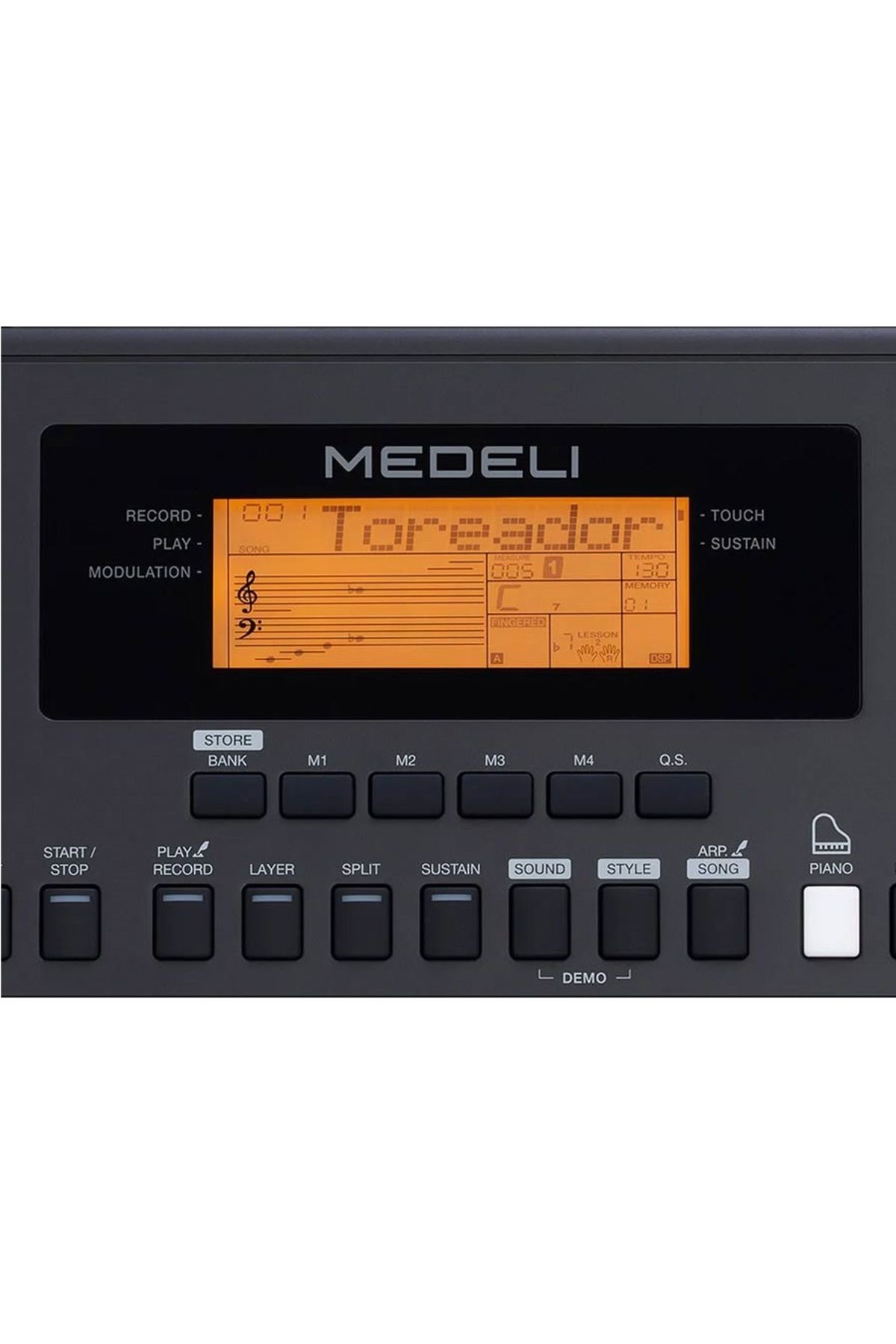 MEDELİ-Mk200 Portable Organ, 61 Dynamic Keys, 585 Tones, 202 Rhythms, Usb, Microphone Input 7