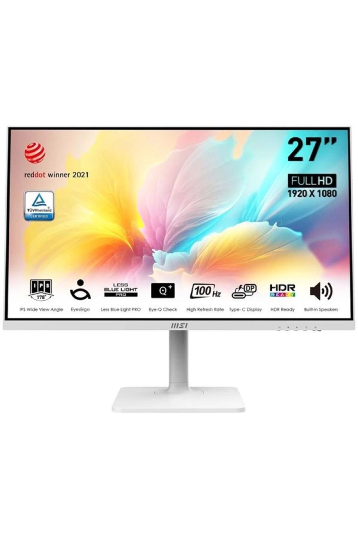 MELFSHOP MSI 27 IPS MODERN MD2712PW 1MS 100HZ HDMI PIVOT EV OFİS MONİTÖRÜ 1920X1080 BEYAZ