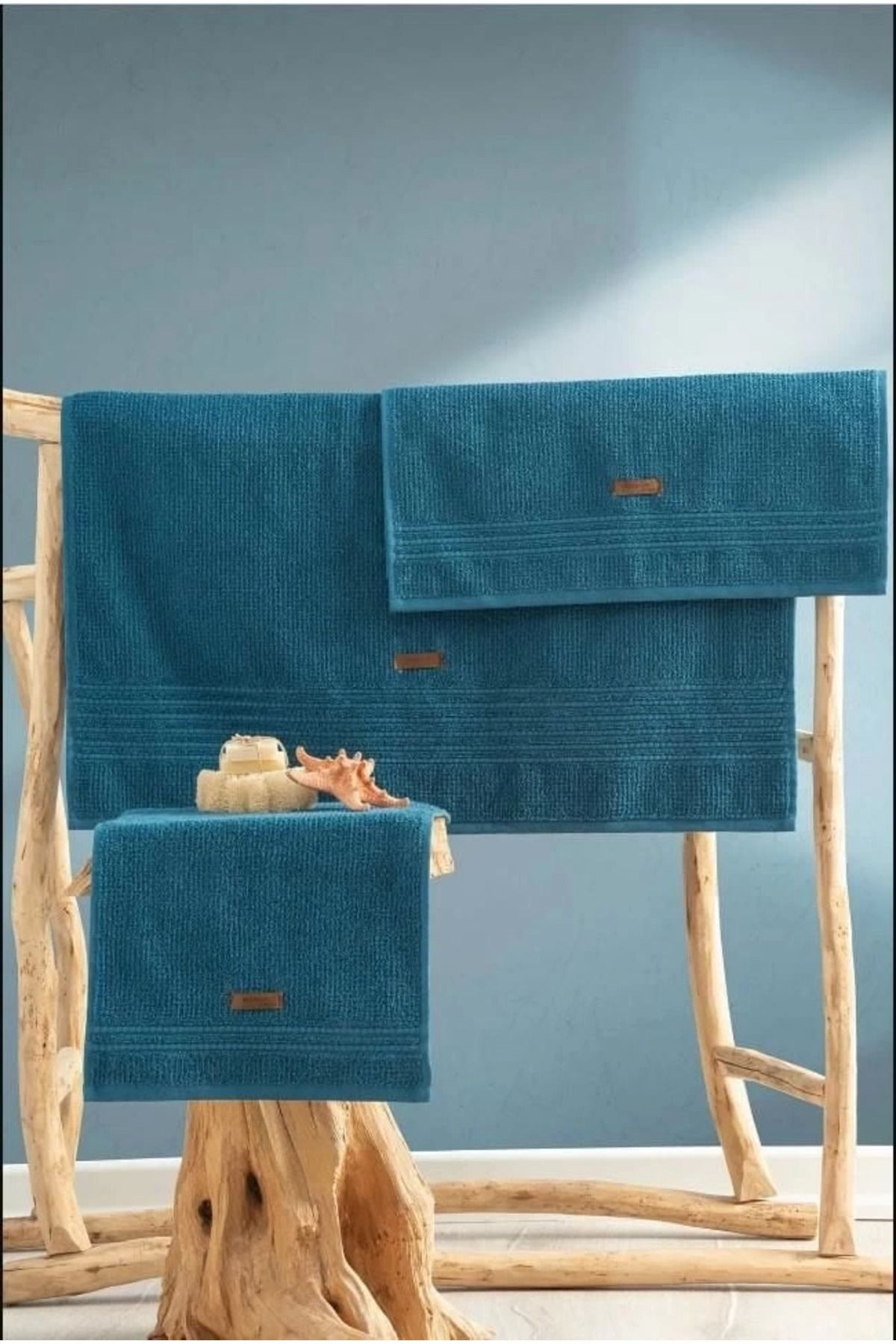 MT29 GİYİM Cotton Box Welness Ocean Petrol Havlu Seti