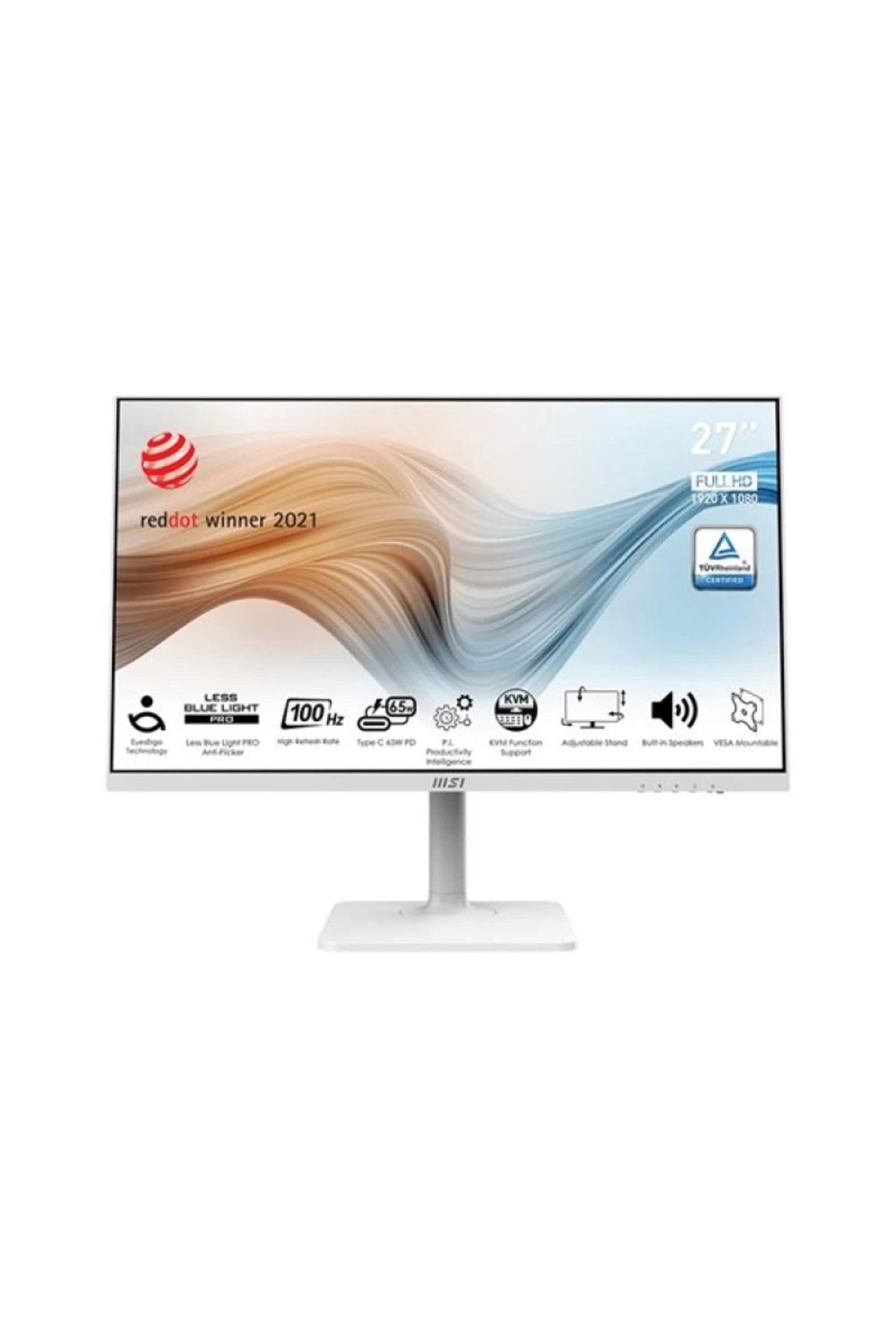 ÖYKÜ VE YİĞİT MSI 27 IPS MODERN MD272XPW 1MS 75HZ HDMI-DP USB-C EV OFİS MONİTÖRÜ 1920X1080 BEYAZ
