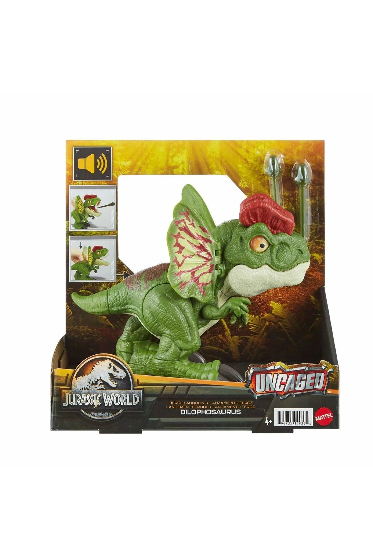 ÖYKÜ VE YİĞİT HNT65 Jurassic World Uncaged™ İnteraktif Dilophosaurus Figürü