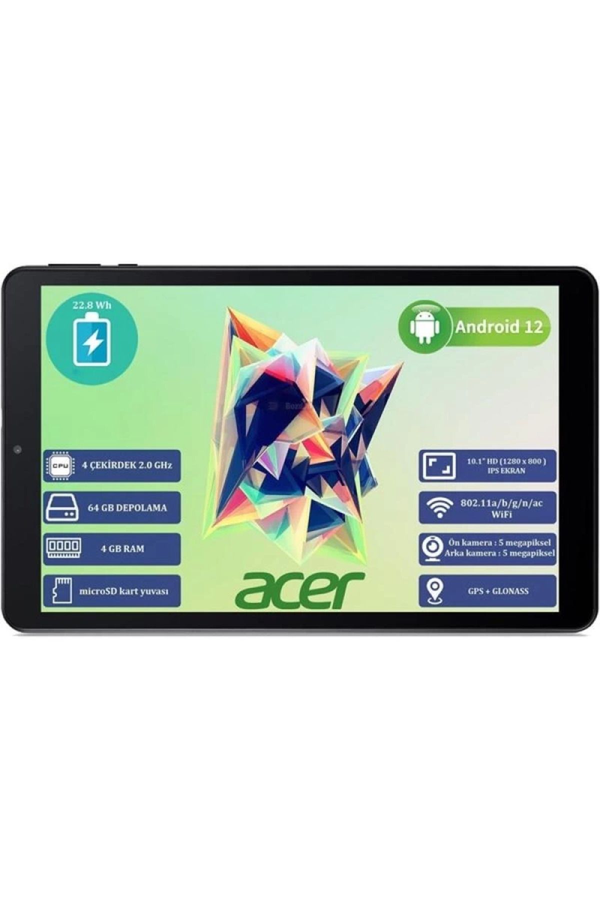 hayalimsah ACER 10.1 ICONIA A10 NT.LG0EY.001 4GB RAM-64GB BELLEK-ANDROID TABLET