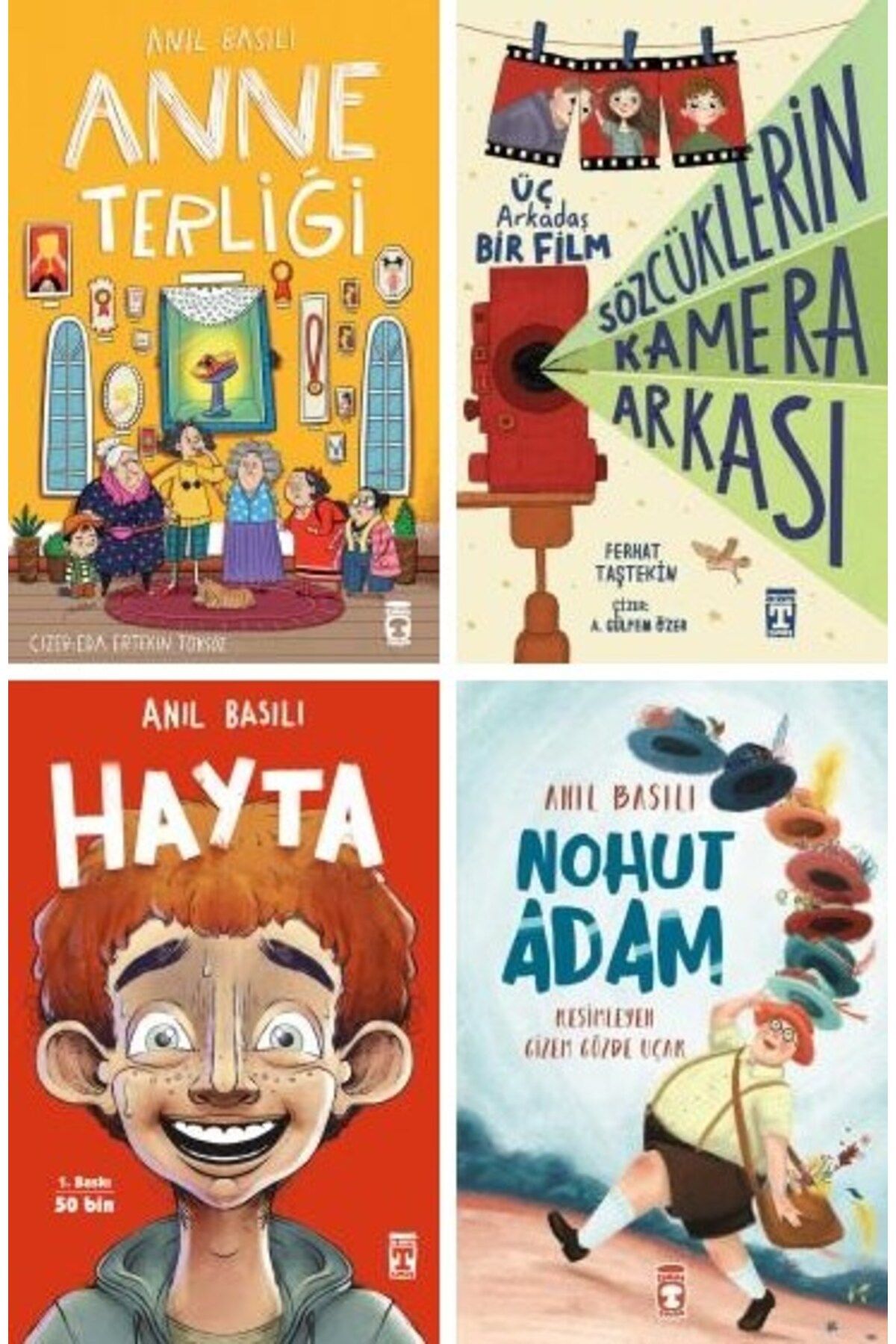 Timaş Çocuk 4'lü Kitap Seti - Anne Terliği, Sözcüklerin Kamera Arkası, Hayta, Nohut Adam