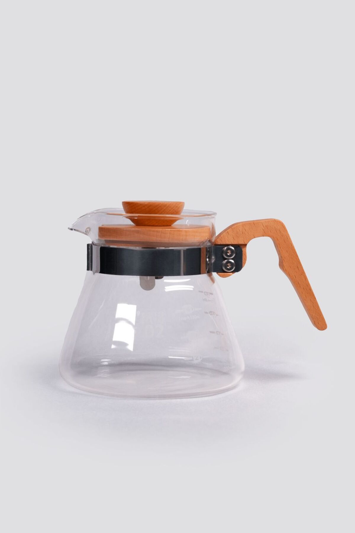 Epinox Ahşap Saplı Isıya Dayanıklı Kahve Sürahisi Coffee Server 600 ml