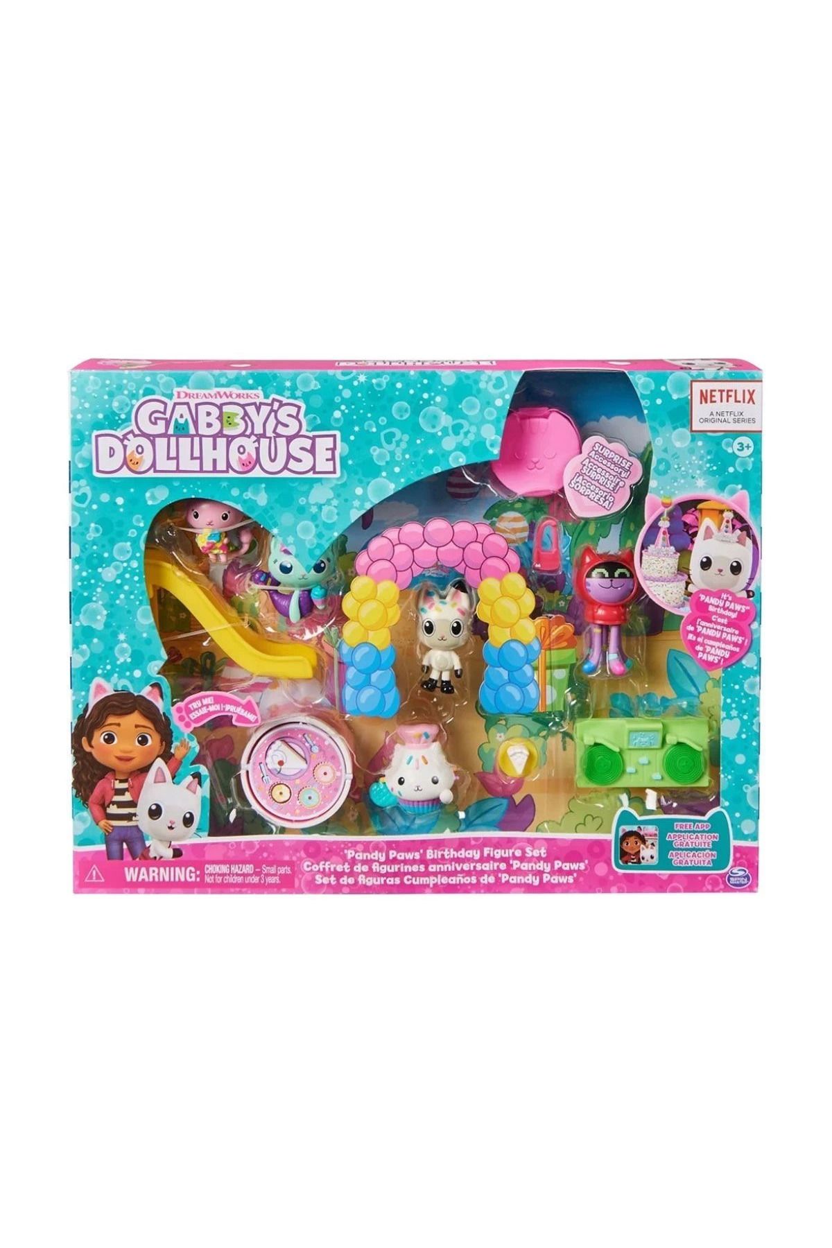 MELFSHOP 6069141 Gabbys Dollhouse Hayal Evi Pandi Patinin Doğum Günü Seti