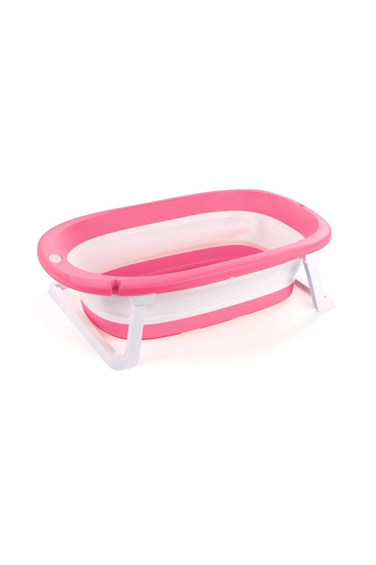 yusuftex 7260  Küçük Katlanabilir Küvet -Pembe