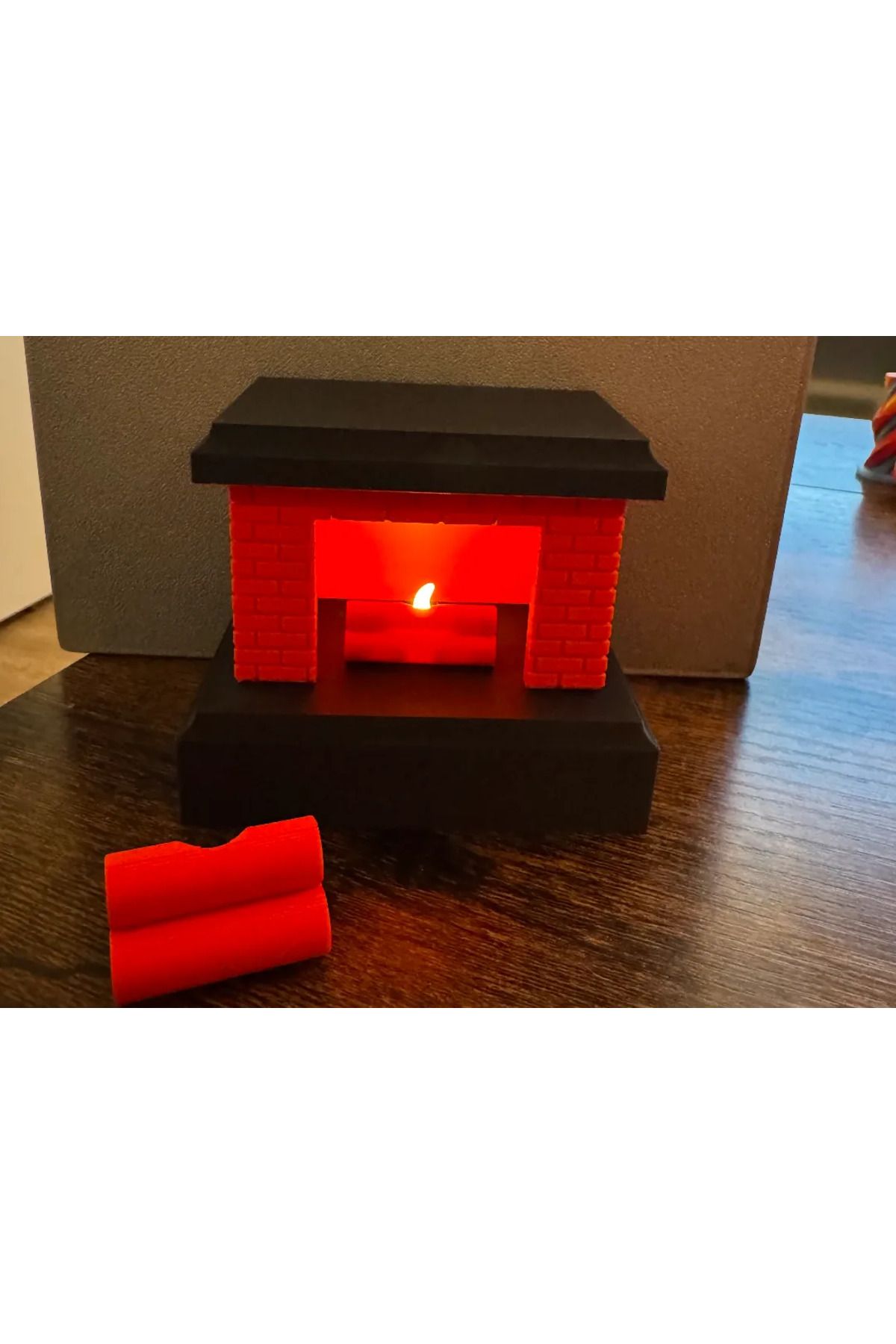 H&G 3D Atölyesi Tealight Mum Şömine (LED Mum Dahildir)