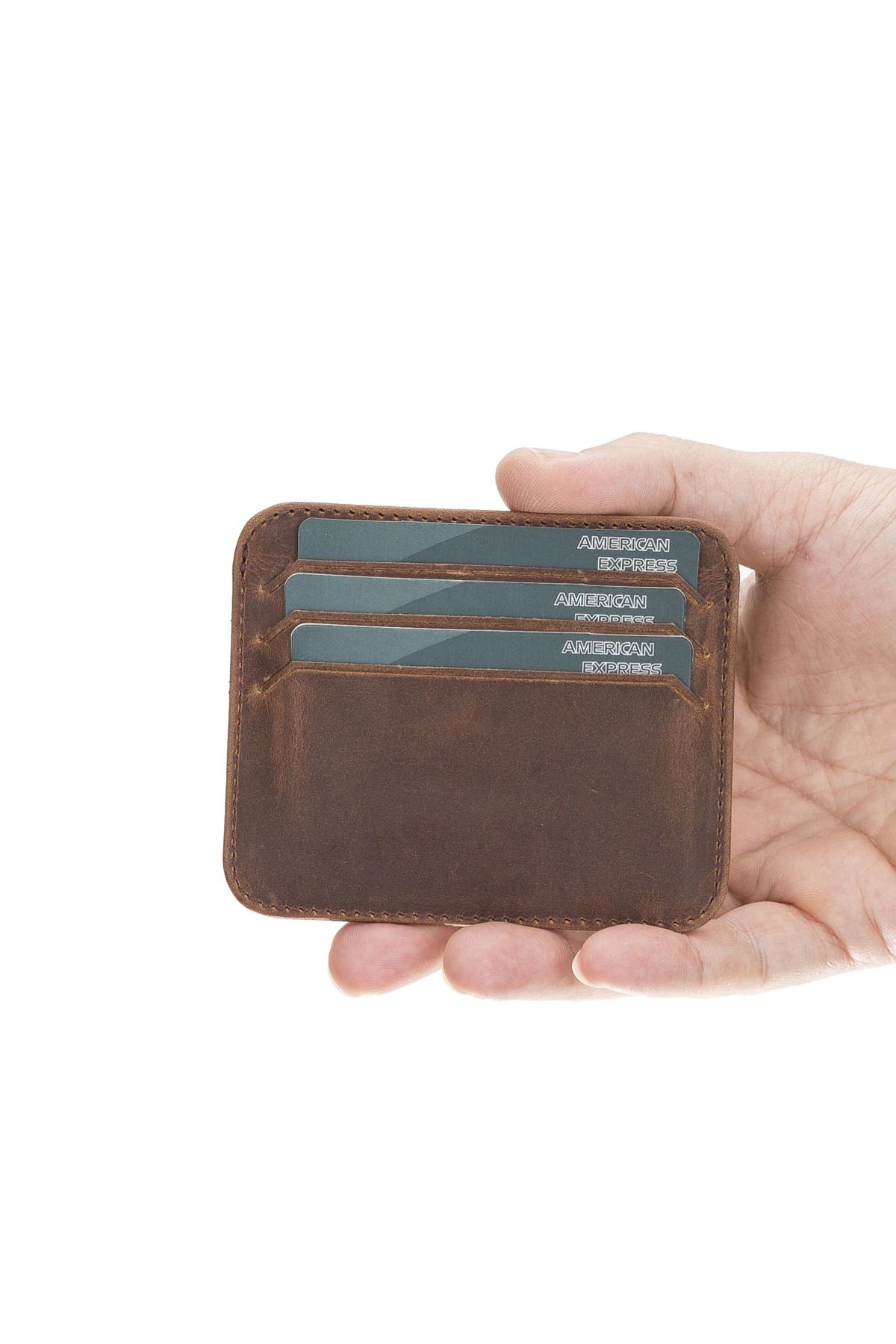 MELFSHOP Pedro Slim Deri Kartlık G2 Antik Kahve