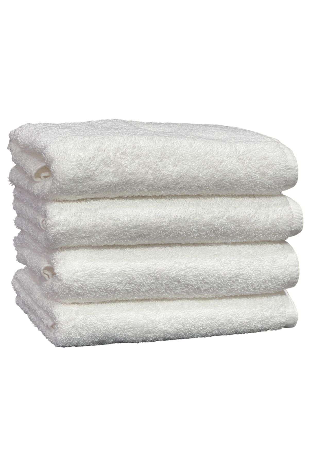 Only White Home 4'lü - 50x100 Cm, Lüks Otel El Havlu, 100% Pamuk, Beyaz, El Havlusu, Yüksek Emici, 250 gr - 500 Gsm