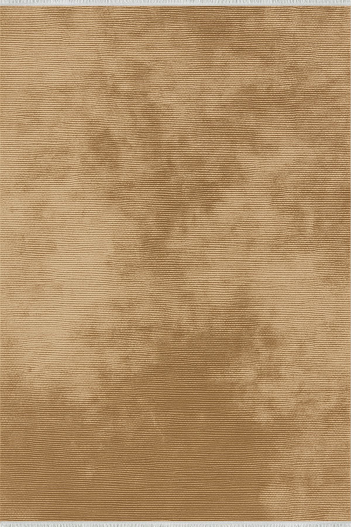 Home Düz Renk Kadifemsi Dokulu Karamel Halı 160x230