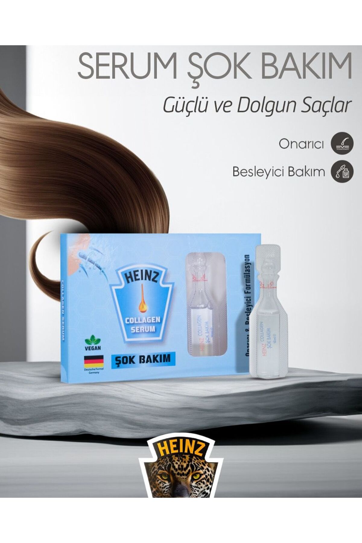 ŞOK BAKIM Collagen ve Protein Serum Yıpranmış Saçlar Için Şok Bakım & Saç Vitamini 5li Ampul — HZ00012 — تصویر 3 از 5