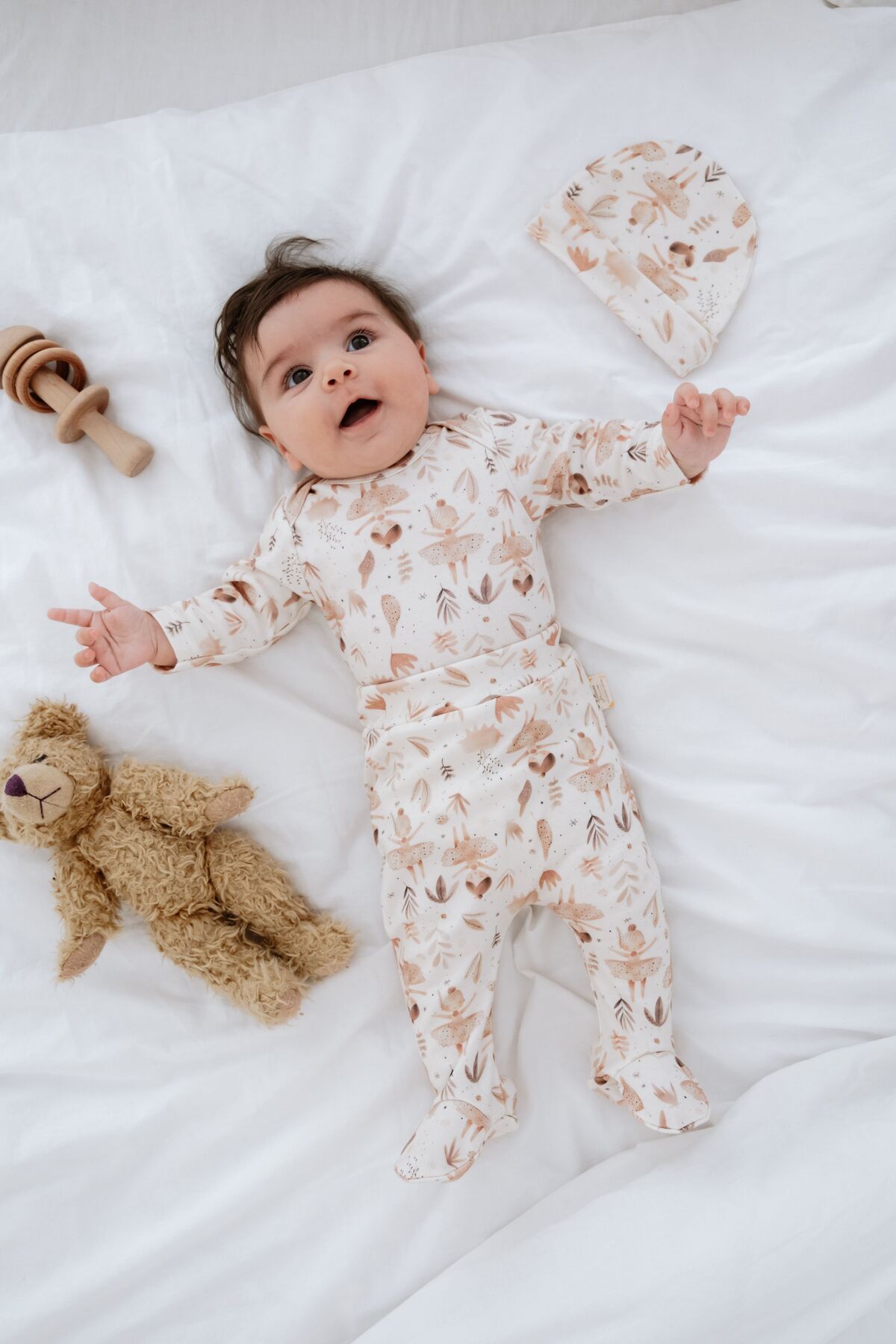 Luna Kids Collection %100 Organik Pamuk Zıbın Takımı - Fairytale