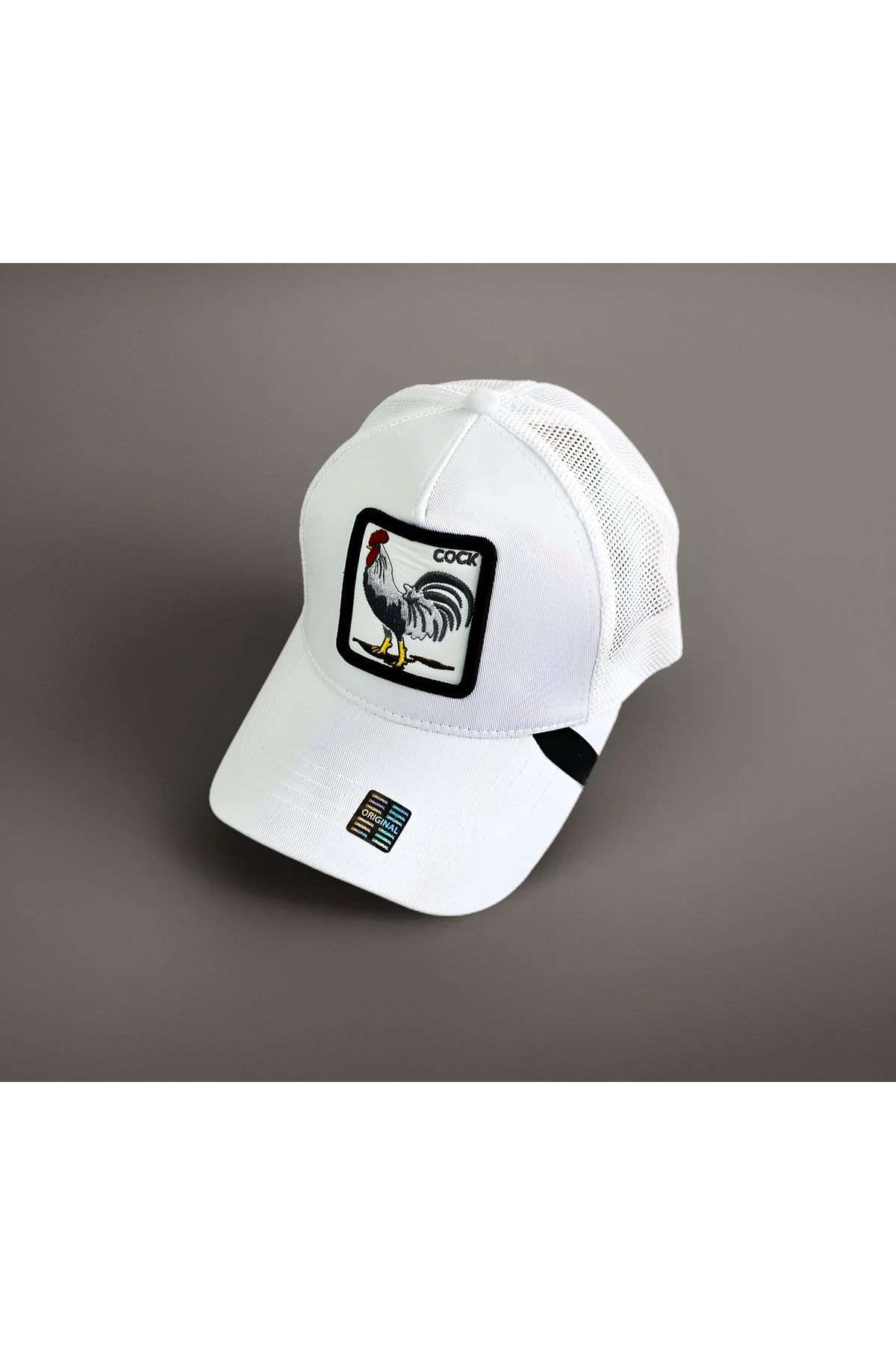 CapZone Spor Şapka Hayvan Model Unisex Şapka Beyaz Renk Ayarlanabilir