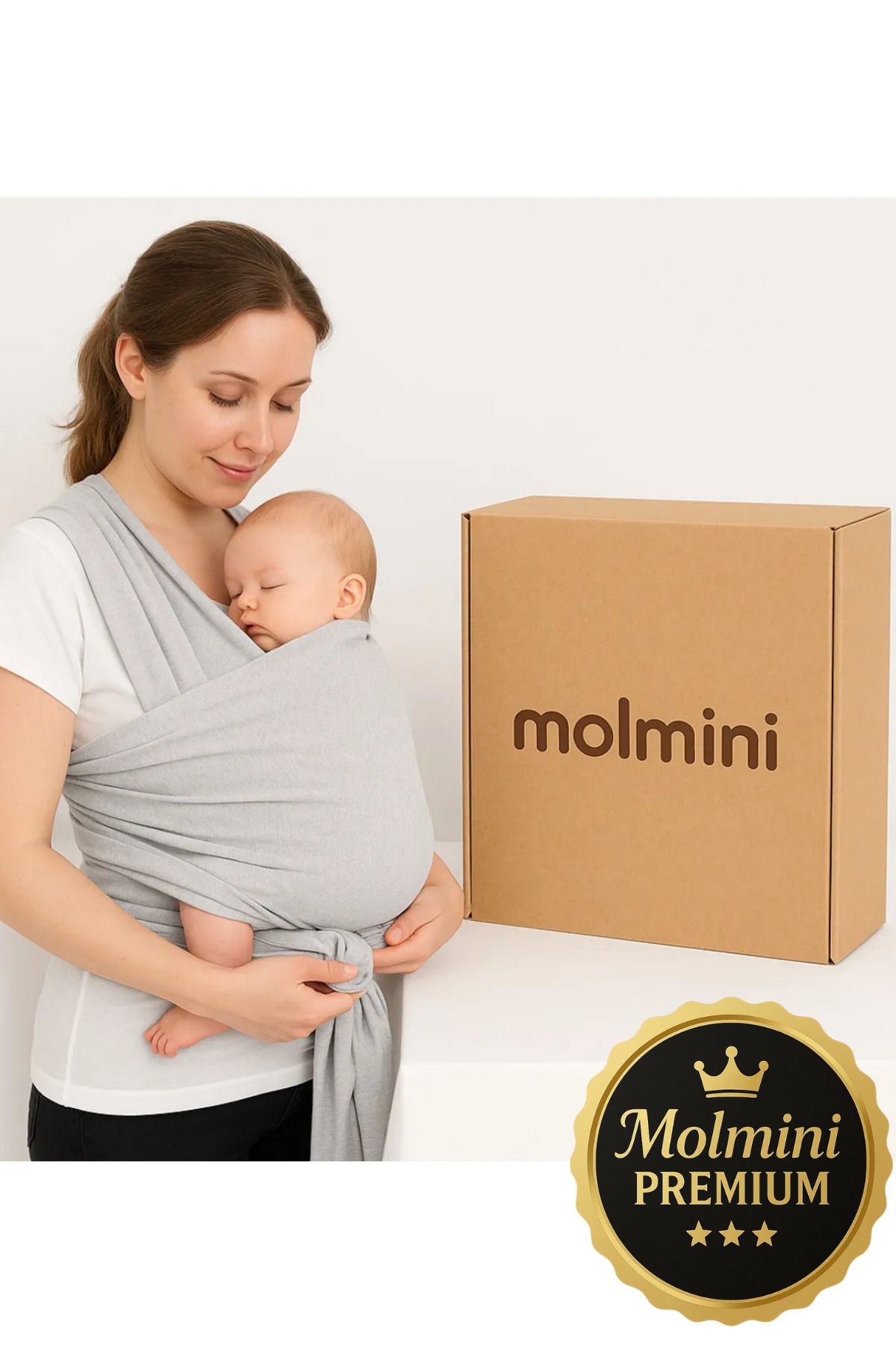 Premium Sling Pamuklu Esnek Wrap Kanguru Anakucağı Taşıma
