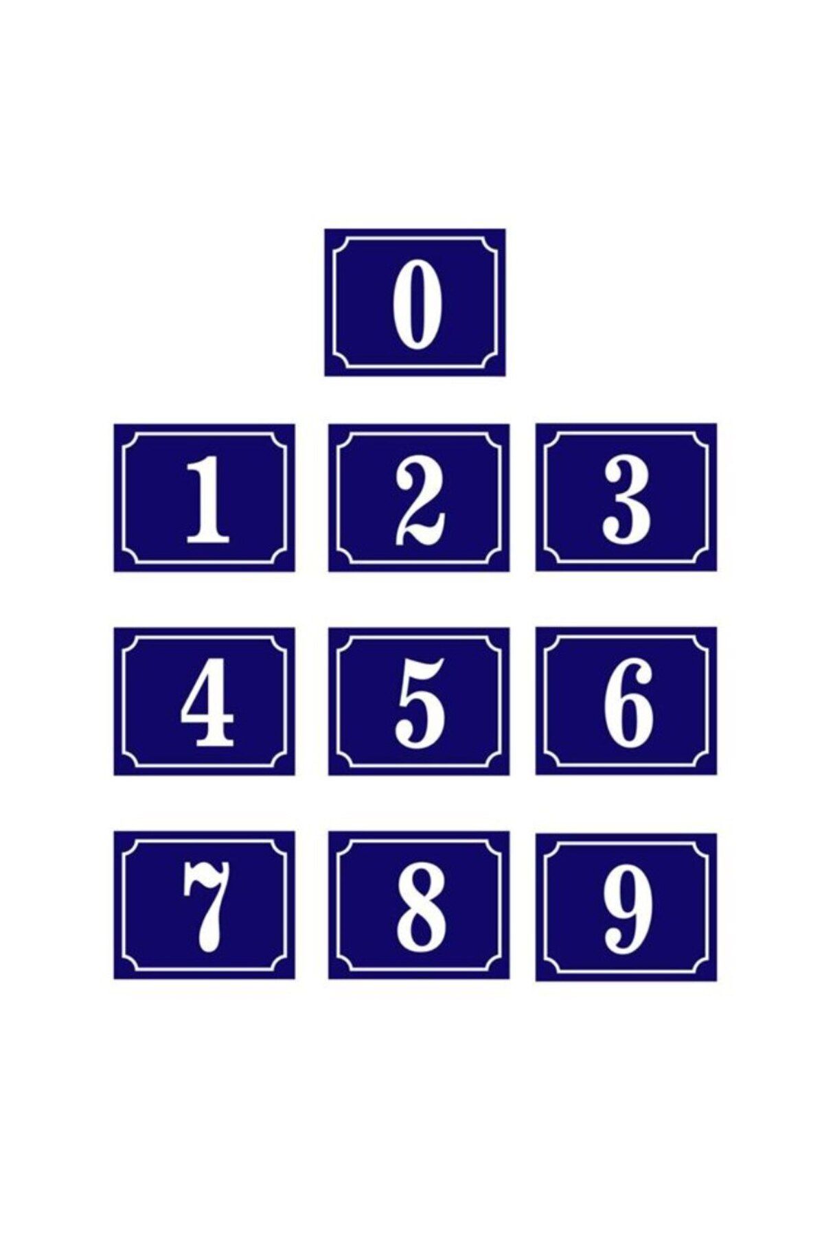 crt-Set 10 autocolante, numere de la 0 la 9, CRT, PVC, 11 cm x 9 cm 4