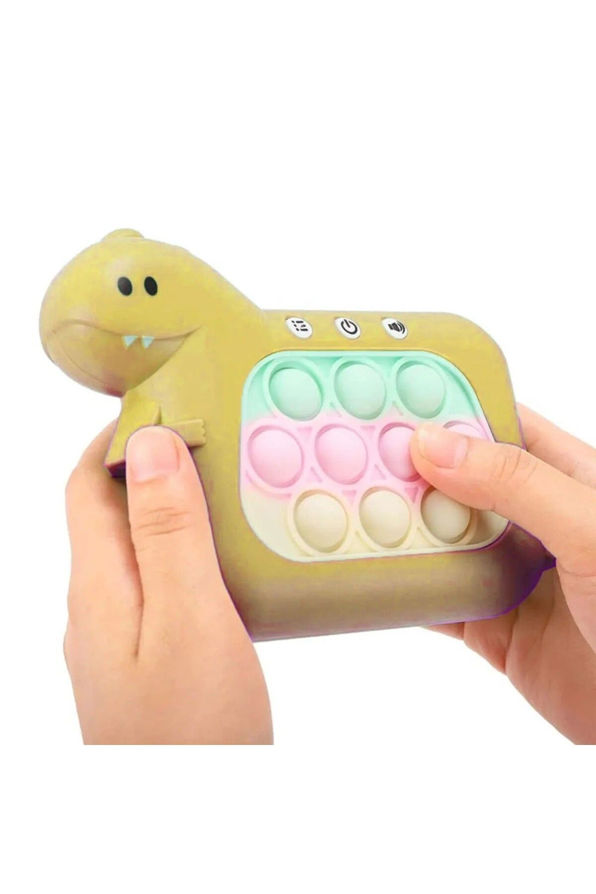 Flippy-Pop It Whack A Mole , Jucărie Interactivă, Anti-stres, 4 Moduri Joc, Dinozaur Galben, 3 Ani 3