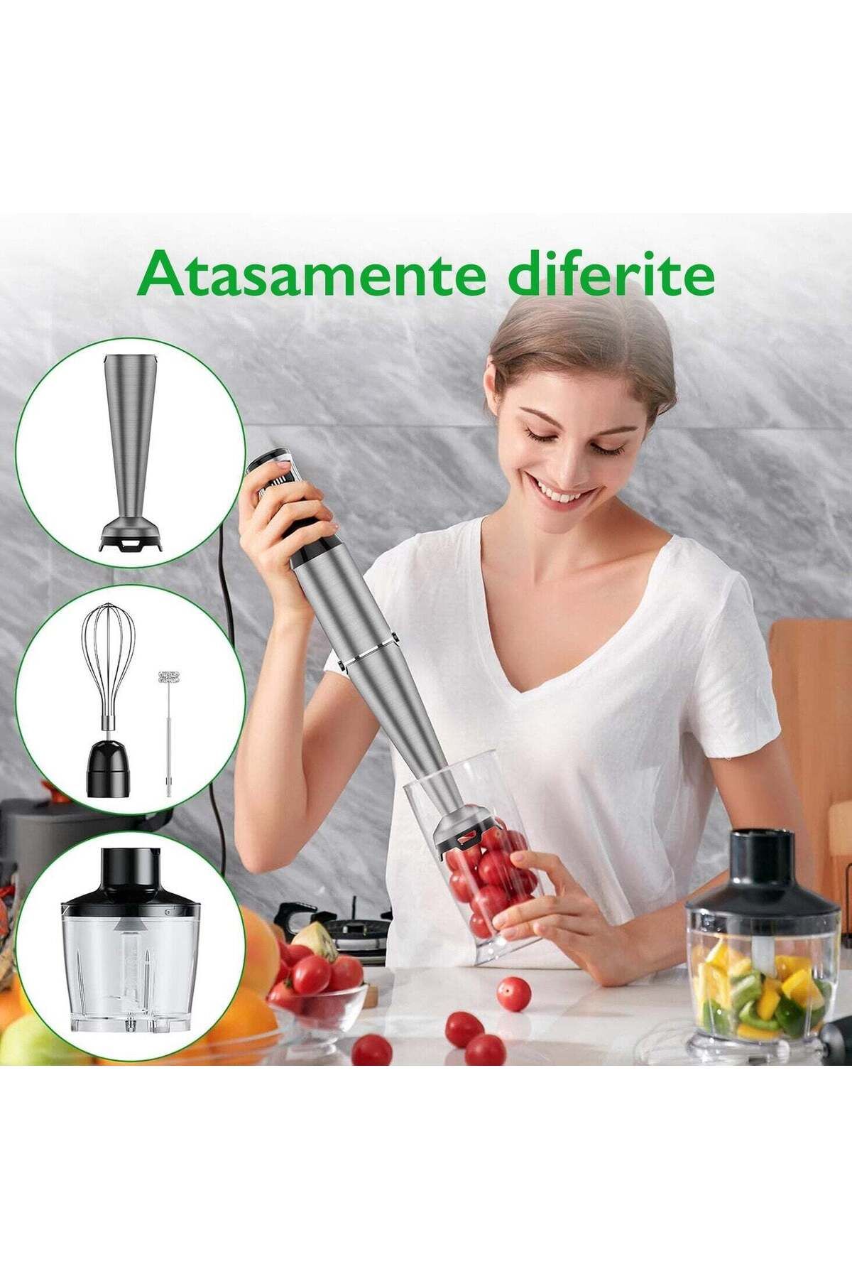 Kdhome-Kd Home Immersion Blend 5 In 1 Blender Vertical Mixer Set 4